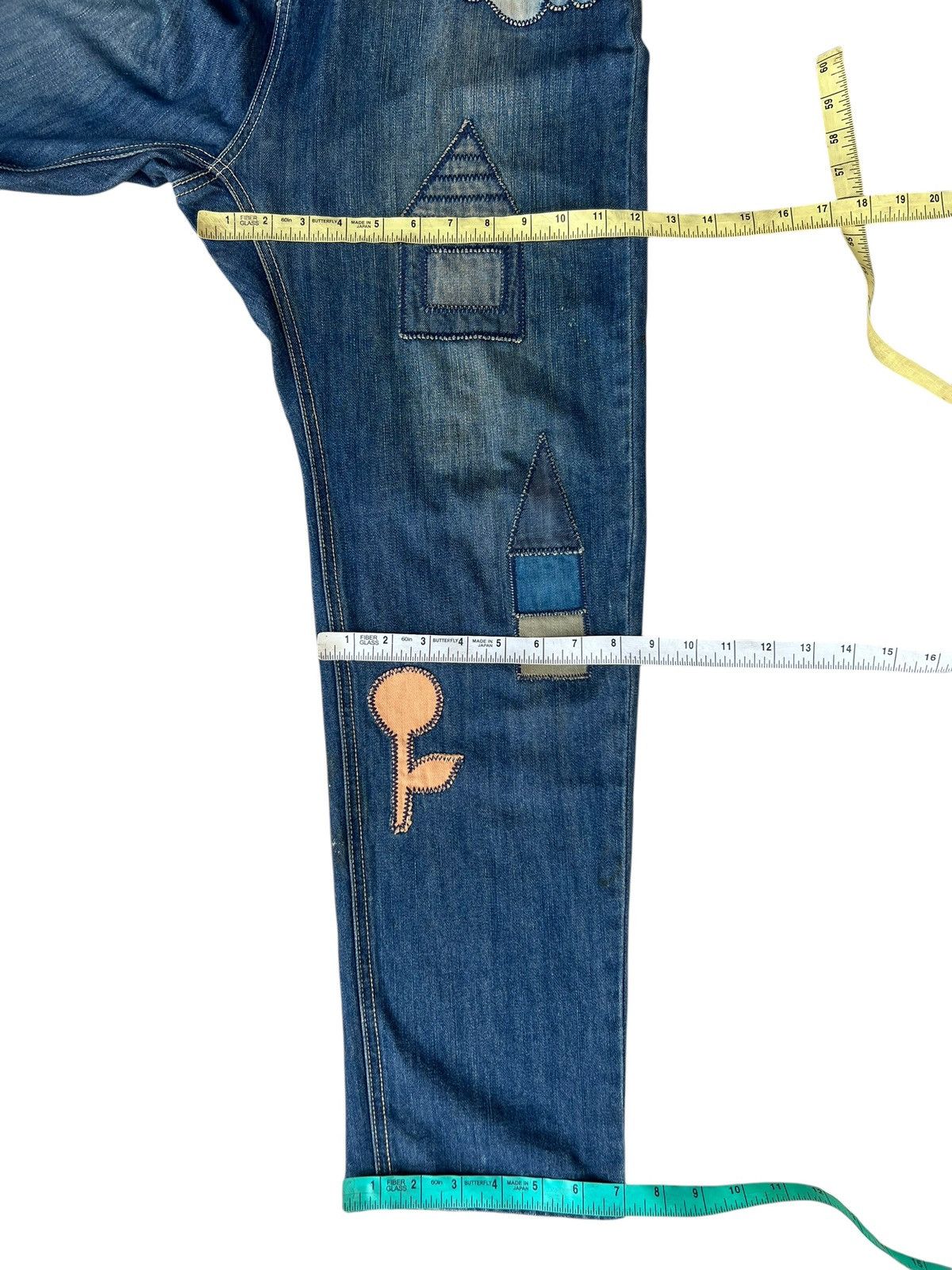 Issey Miyake Dirty Mud Stains Denim Ne-net Drop Crotch Patchwork Jeans Size US 32 / EU 48 - 5 Thumbnail