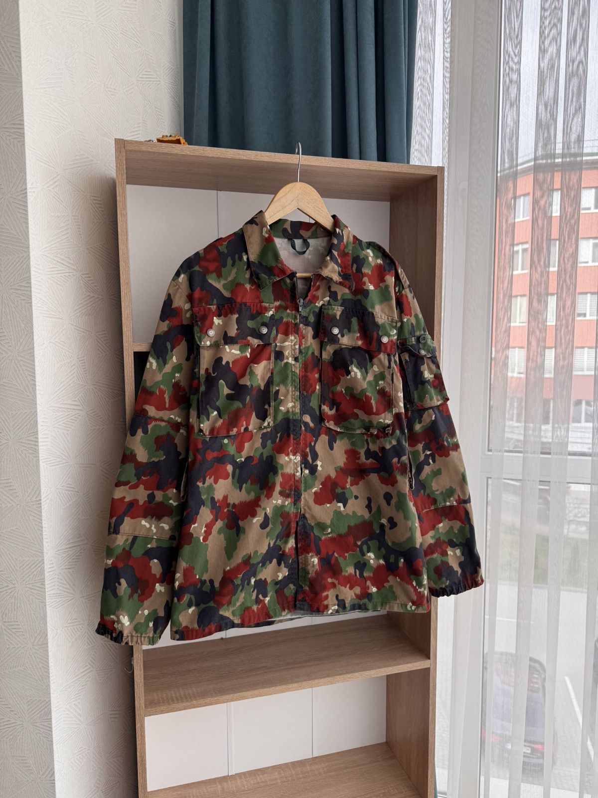 Vintage Swiss Army Military M70 Alpenflage Field RareCamouflage Jack Size US M / EU 48-50 / 2 - 8 Thumbnail