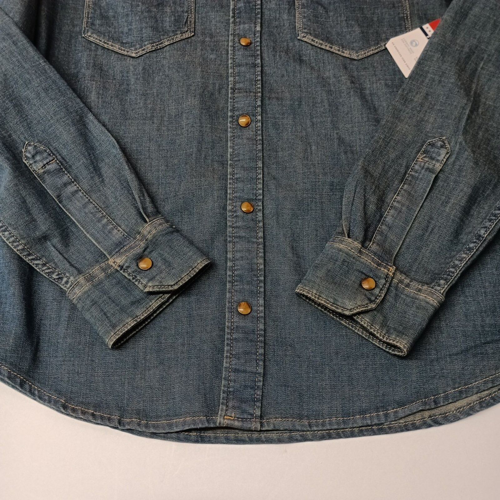 Wrangler Wrangler Cowboy Wash Snap Denim Shirt Mens Size S Small Blue Size US S / EU 44-46 / 1 - 2 Thumbnail
