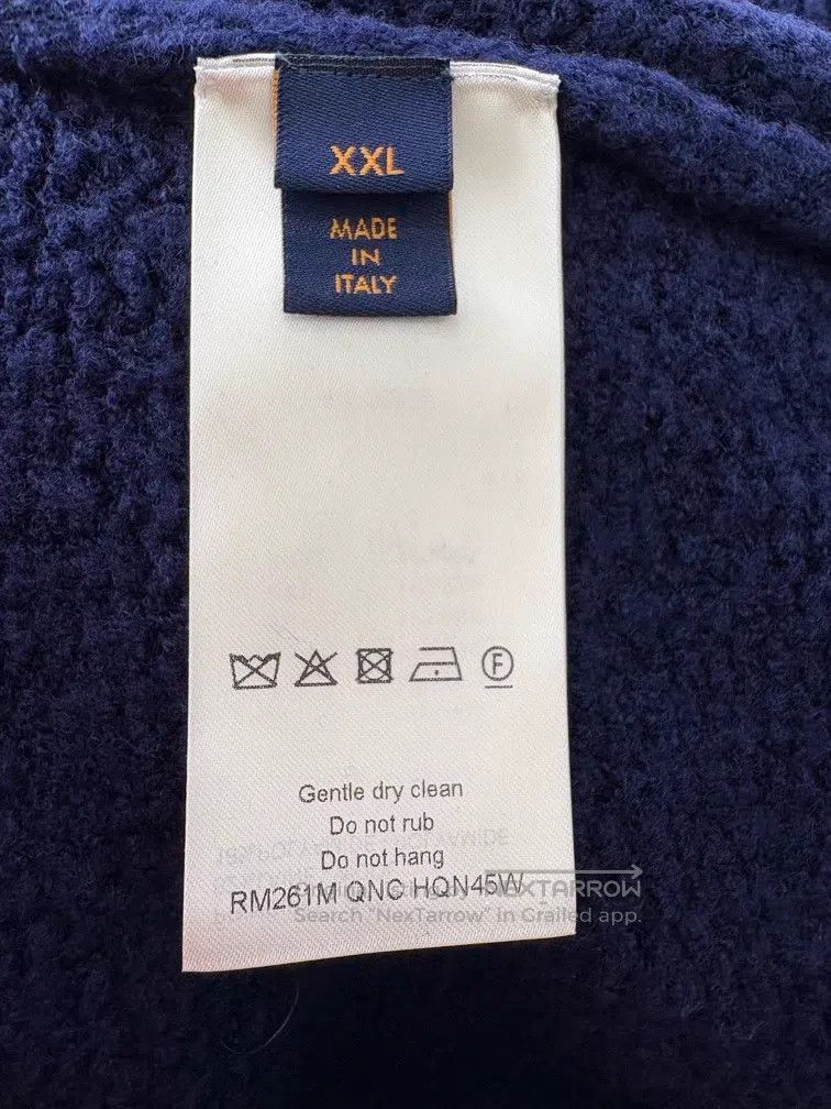 Louis Vuitton Louis Vuitton Blue intarsia monogram teddy knit sweater Size US XXL / EU 58 / 5 - 5 Thumbnail