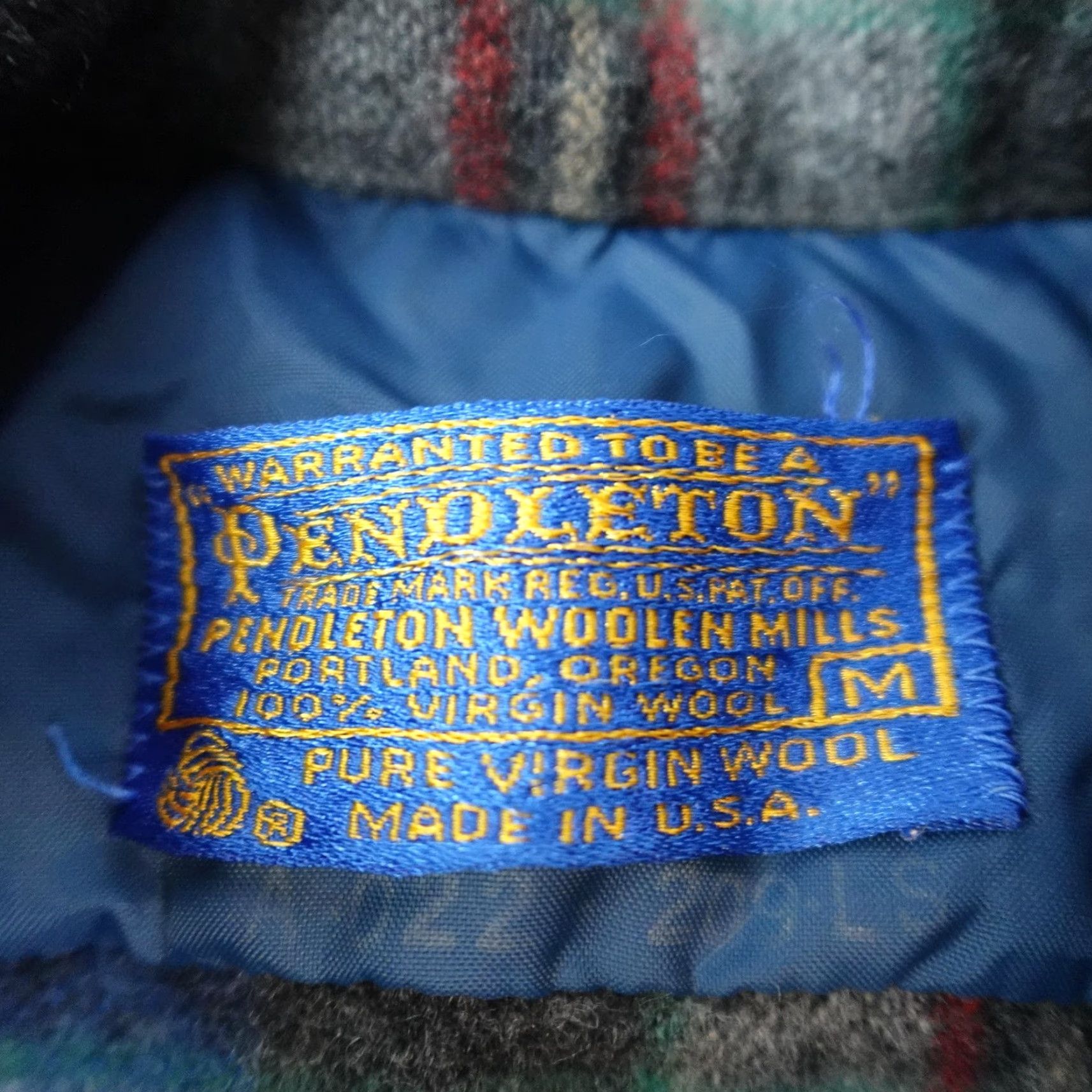 Pendleton VINTAGE Pendleton Shirt Mens M Blue Plaid Wool Button-Up Long Sleeve Pockets Collar Size US M / EU 48-50 / 2 - 7 Thumbnail