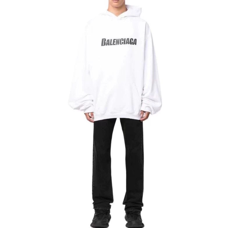 Other Balenciaga Sweater white letter long sleeve hoodie Size US XXS / EU 40 - 4 Thumbnail