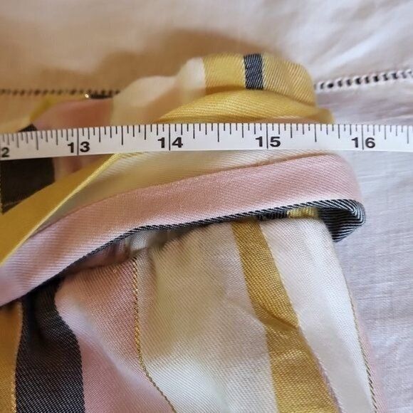 Designer Beige by ECI 2 piece Embellished Striped Colored Rayon Belte Size 34" / US 12 / IT 48 - 13 Thumbnail