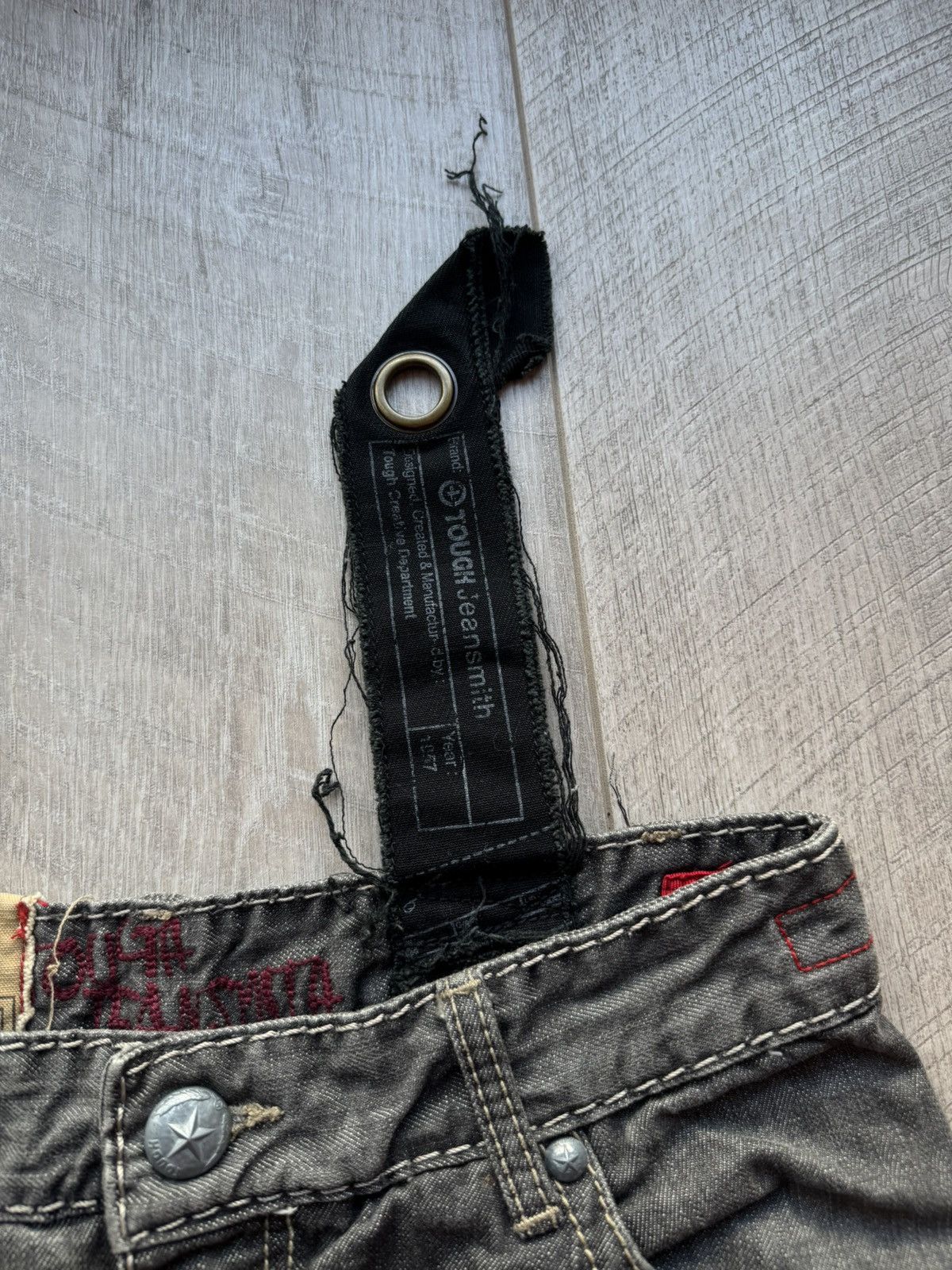 If Six Was Nine Tough Jeansmith Japanese Y2K Relaxed Jeans Gothic Punk Opium Size US 30 / EU 46 - 9 Thumbnail