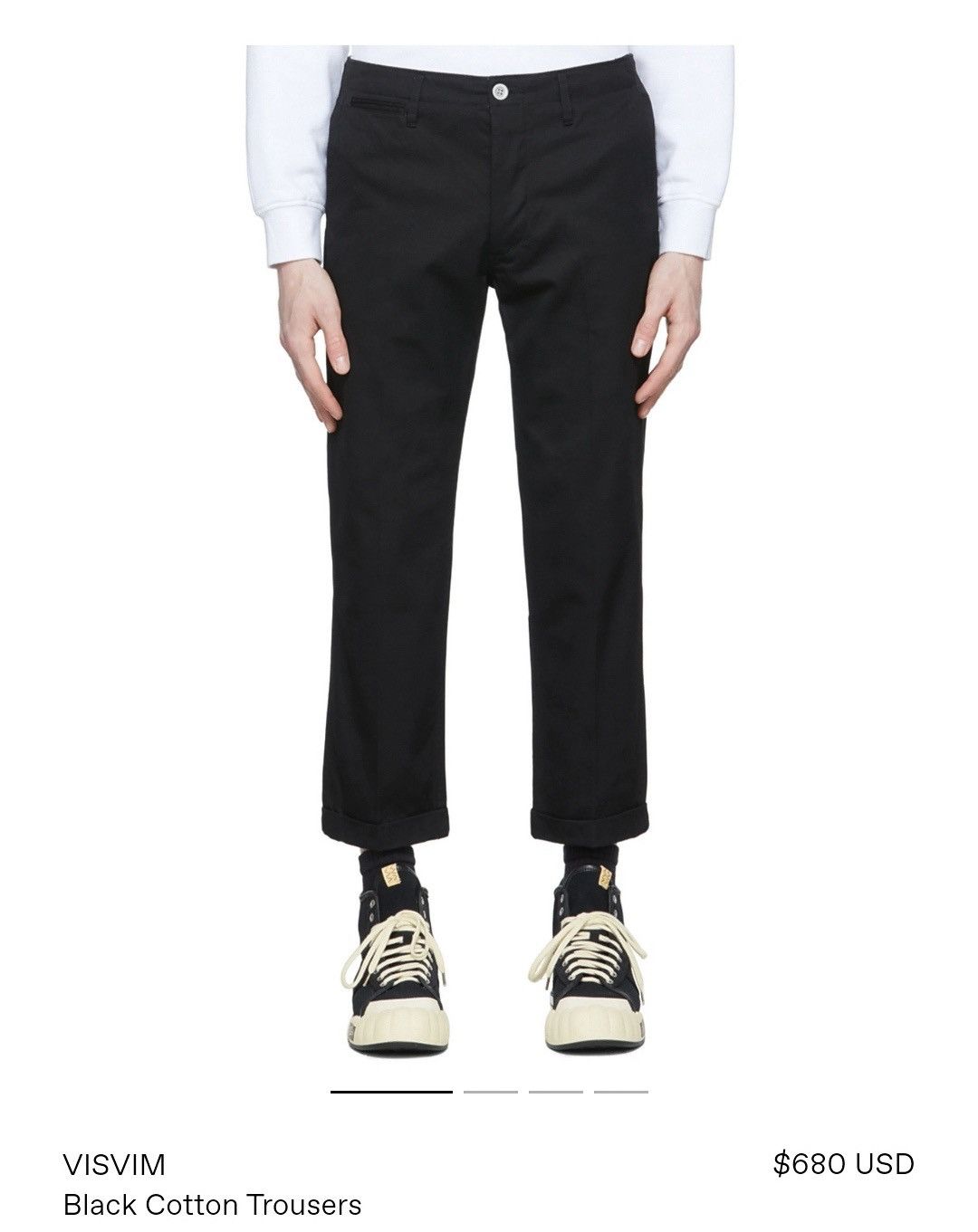 Visvim Visvim Black Trouser Cropped Pants Size US 32 / EU 48 - 3 Thumbnail