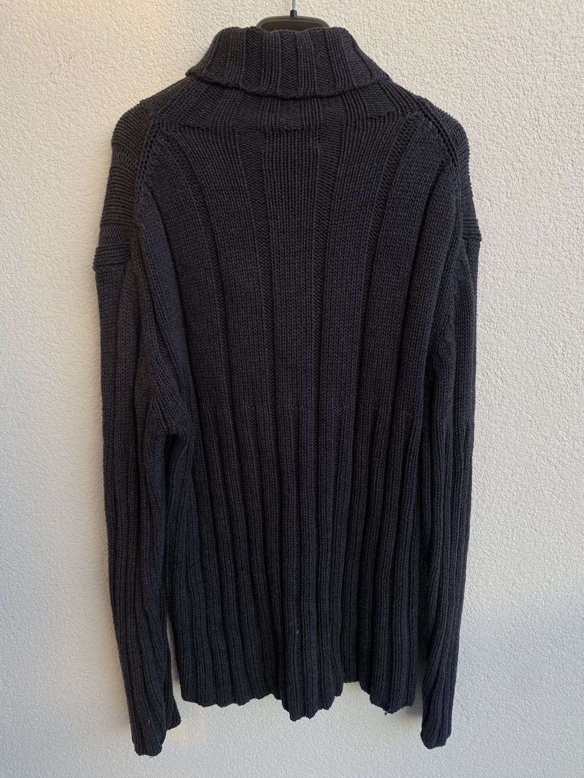 Yves Saint Laurent Thick YSL Sweater Turtleneck Black/Grey Size US L / EU 52-54 / 3 - 7 Thumbnail