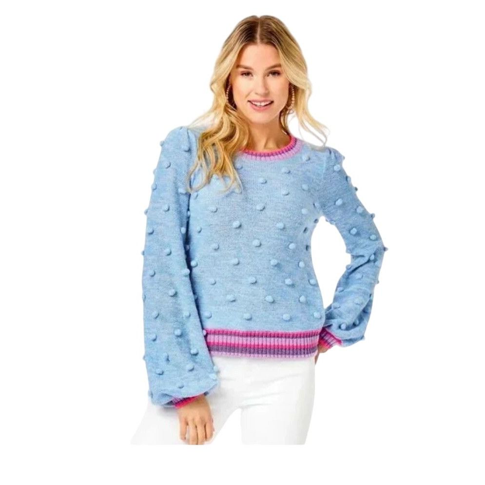 Lilly Pulitzer NWT Lilly Pulitzer $168 Verna Sweater W’s XXS Blue Pink Size XXS / US 00 / IT 34 - 1 Thumbnail