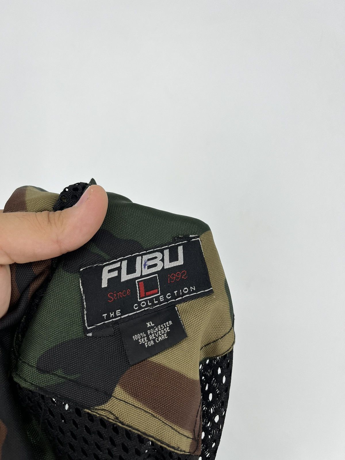 Fubu × Vintage Vintage 90s Fubu Camo Sports Side Tapes Zipper Jacket Tshir Size US L / EU 52-54 / 3 - 10 Thumbnail