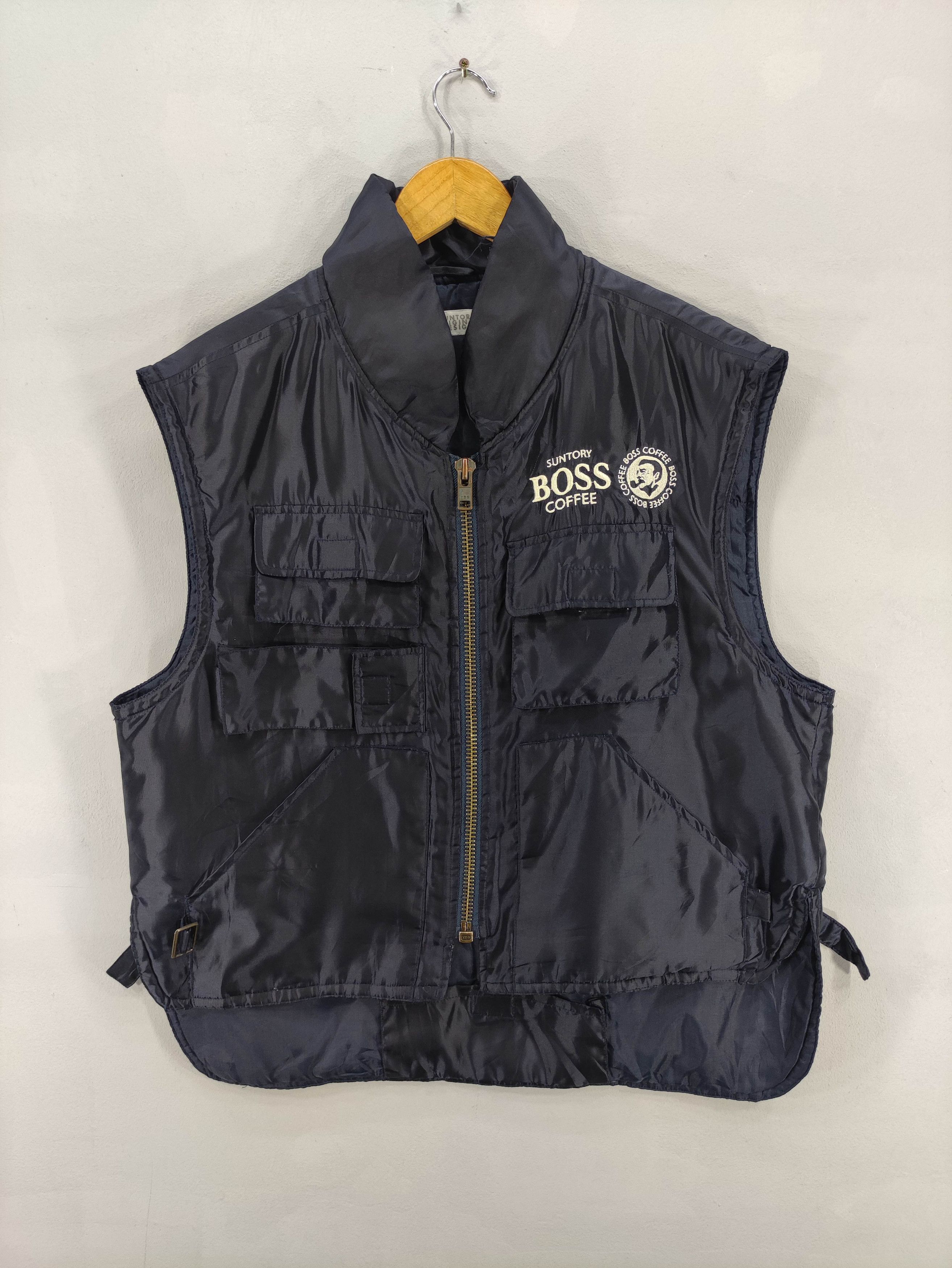 Japanese Brand Vintage Suntory Coffee Boss Tactical poket Vest Zipper Size US L / EU 52-54 / 3 - 1 Thumbnail