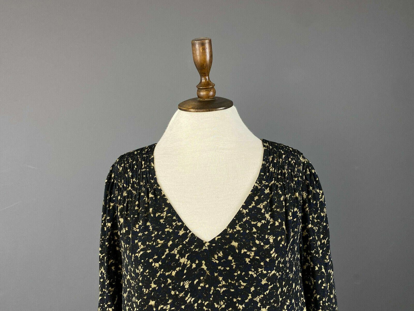 Wilkes Bashford BA&SH Viscose Top in Bleu Nuit Long Sleeve Blouse Size 0 Size XS / US 0-2 / IT 36-38 - 2 Thumbnail