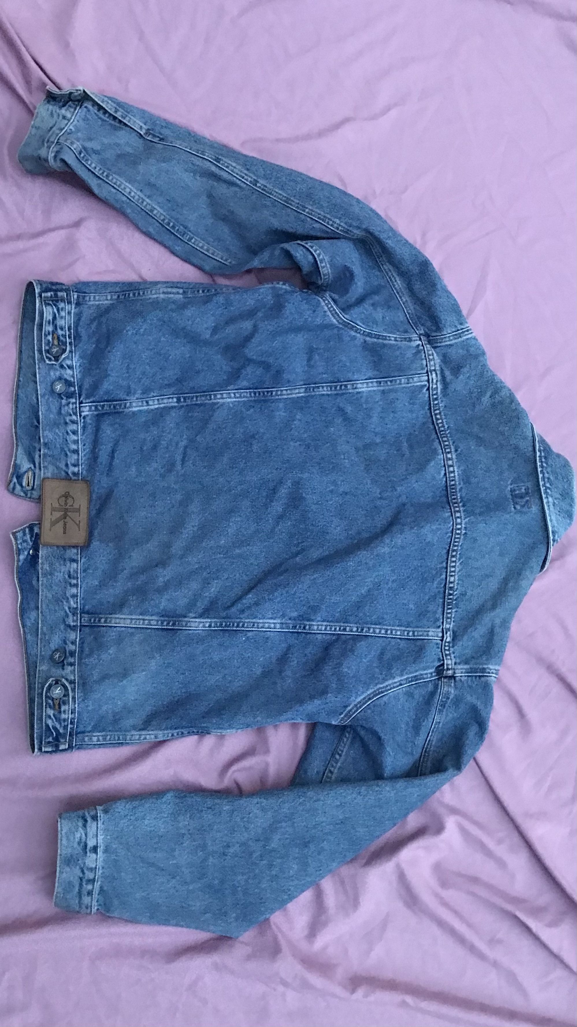 Calvin Klein US MADE CALVIN KLEIN 90s Vintage denim jacket Size US L / EU 52-54 / 3 - 3 Thumbnail