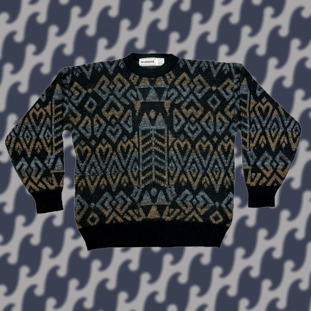 McGregor VINTAGE McGregor Sweater Geometric Pattern • Men’s Size L Pullover Size US L / EU 52-54 / 3 - 1 Thumbnail