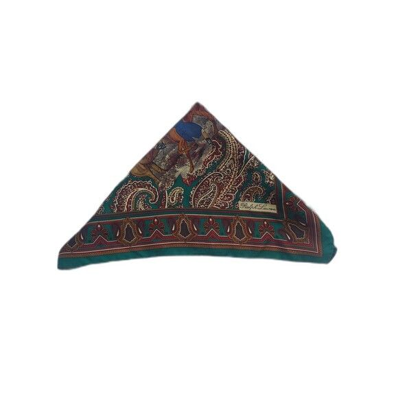 Polo Ralph Lauren Vintage Ralph Lauren Polo Horse Silk Scarf Handkerchief Size ONE SIZE - 1 Thumbnail