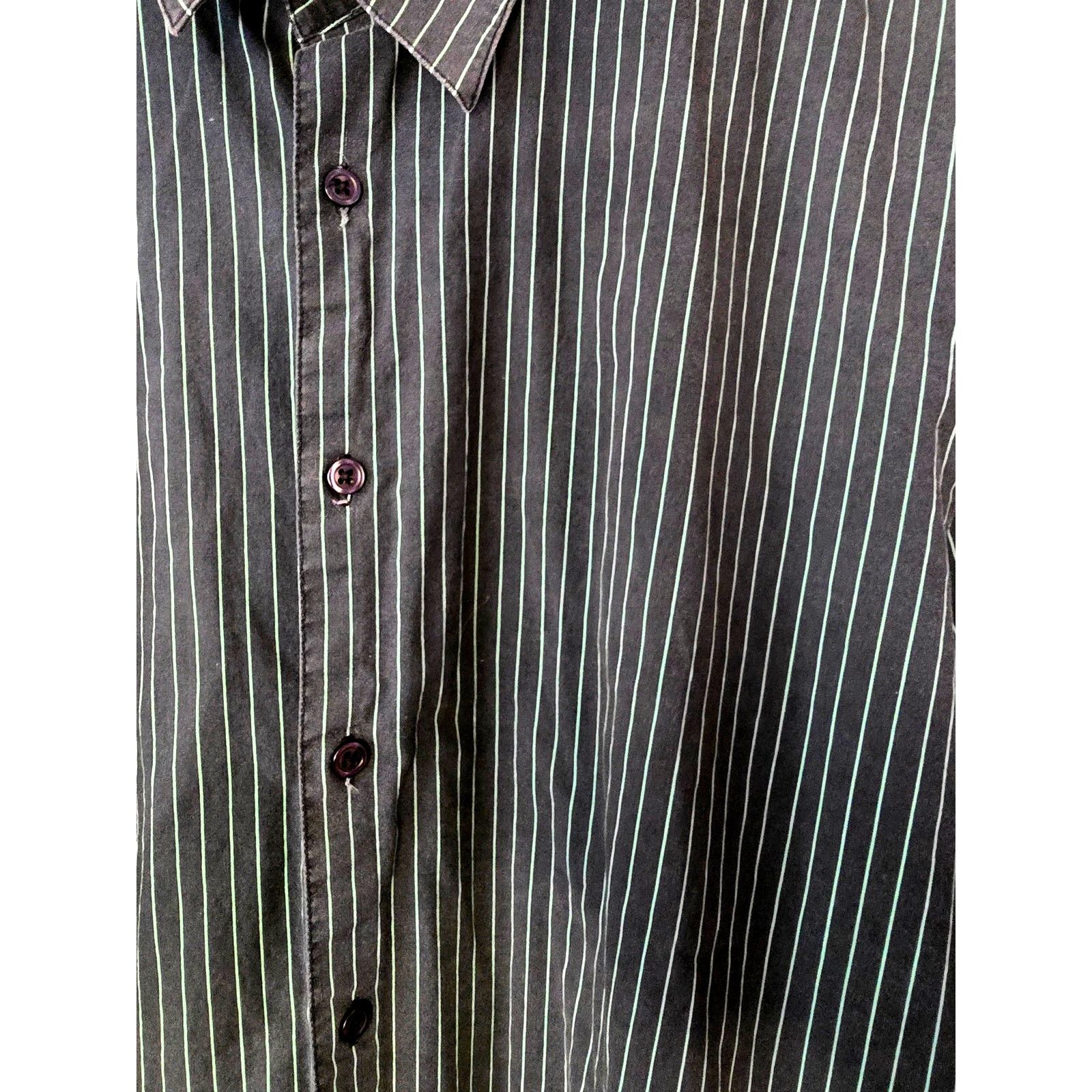 Other Volcom Button Up Large Shirt Pinstripe Casual Black Skater Size US L / EU 52-54 / 3 - 3 Thumbnail