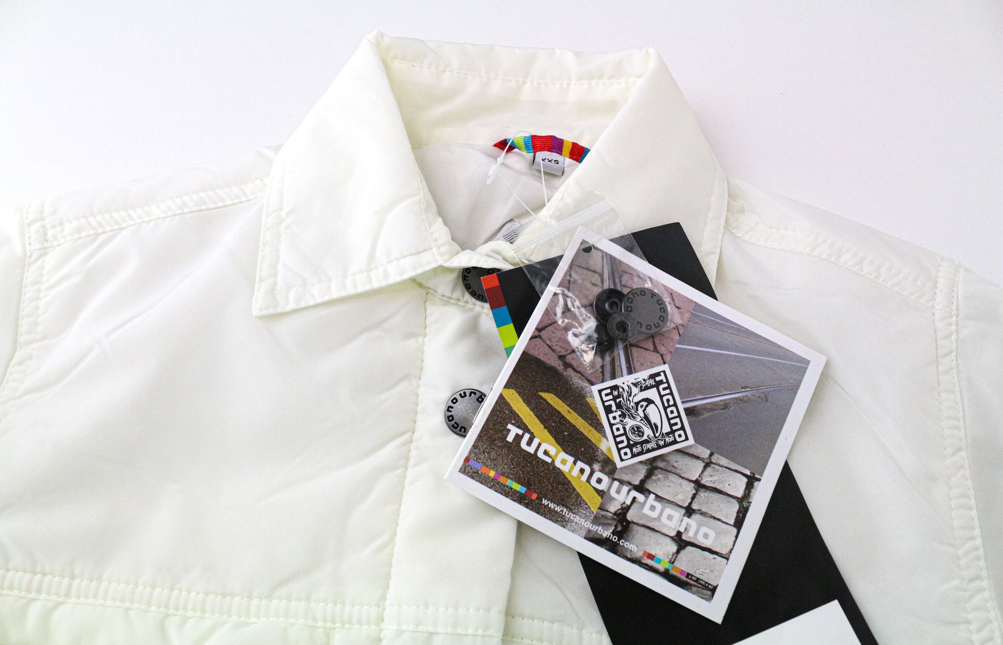 Other LORI 2XS Off-White Windproof Padded Moto Jacket 74440 Size XXS / US 00 / IT 34 - 3 Thumbnail