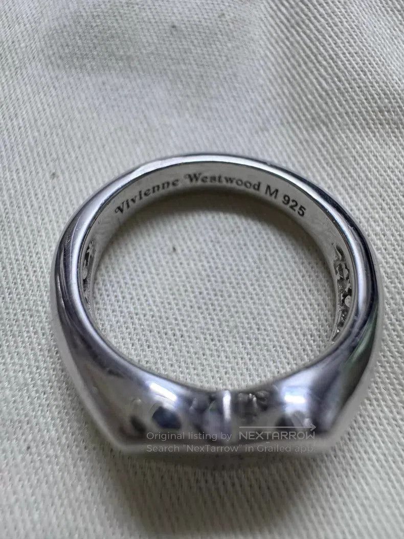 Vivienne Westwood Vivienne Westwood Sterling Silver Heart Fire Seal Saturn R Size ONE SIZE - 3 Thumbnail