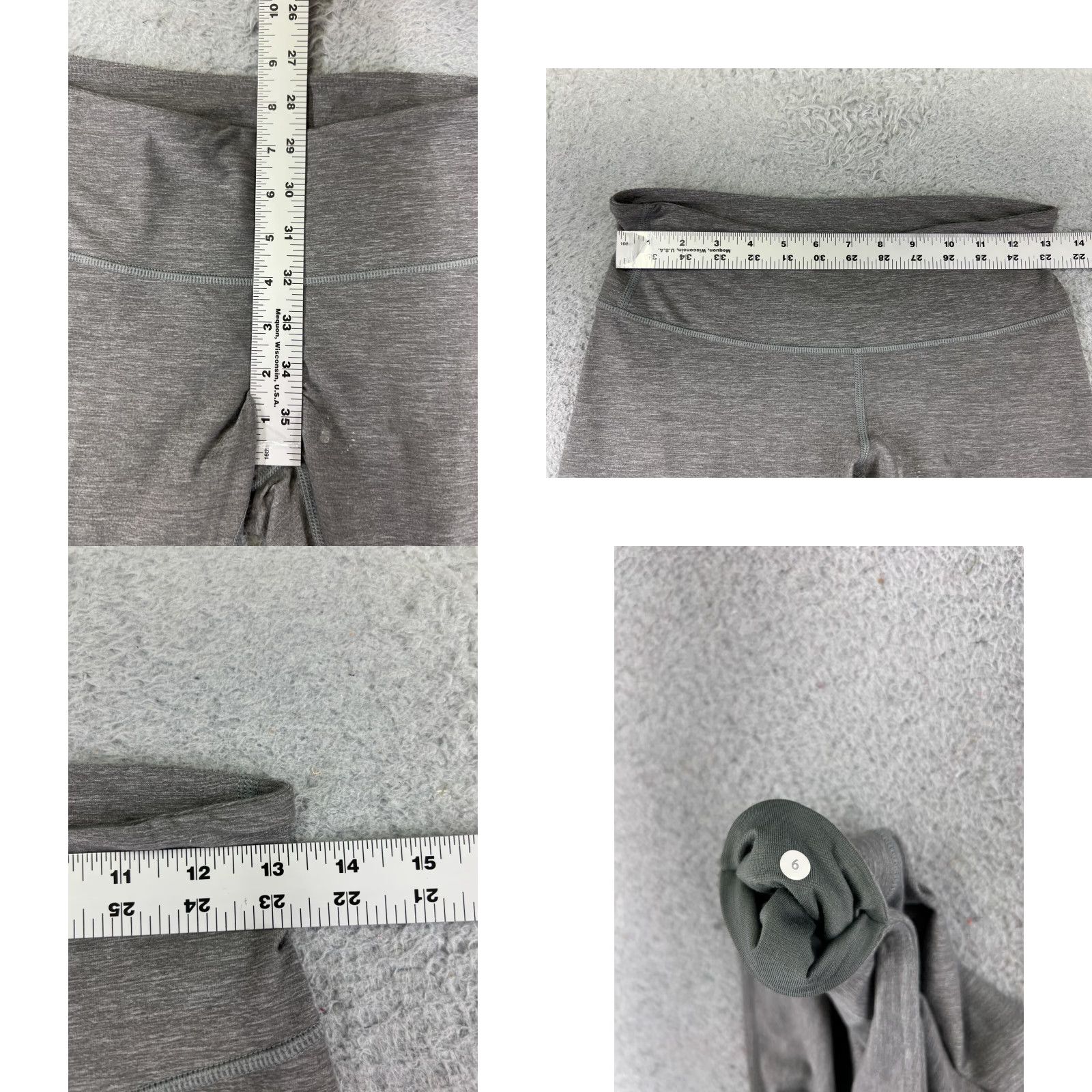 Lululemon Lululemon Pants Womens 6 Gray 29" Skinny Straight Activewear Running Yoga Zip Pockets Pull On Size 28" / US 6 / IT 42 - 8 Thumbnail