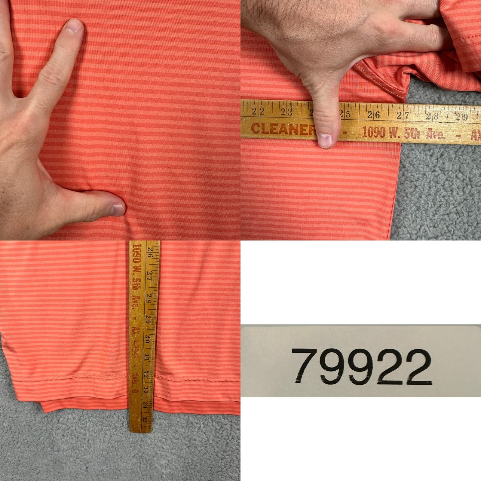 Footjoy FootJoy Polo Shirt Mens 2XL Orange Striped Short Sleeve Rugby Golf Shirt Size US XXL / EU 58 / 5 - 8 Thumbnail