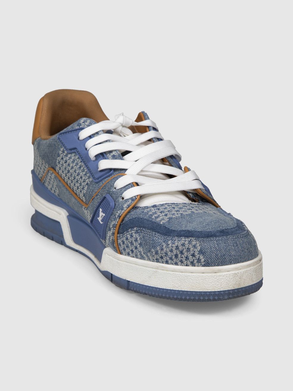 Louis Vuitton Blue Denim LV Trainer Sneakers Size US 10 / IT 40 - 1 Thumbnail