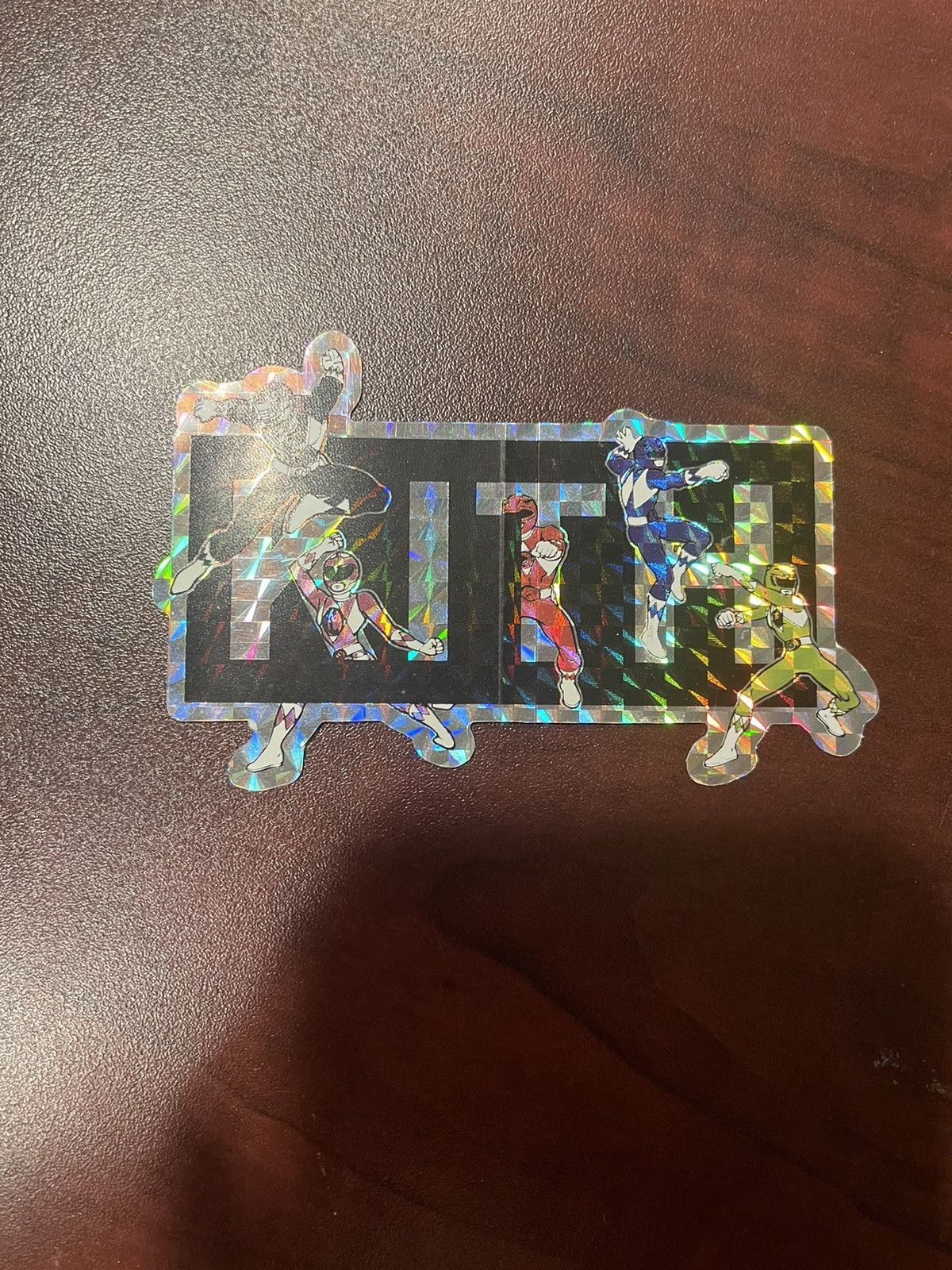 image of Kith Power Rangers Bogo Sticker in Black, Men's
