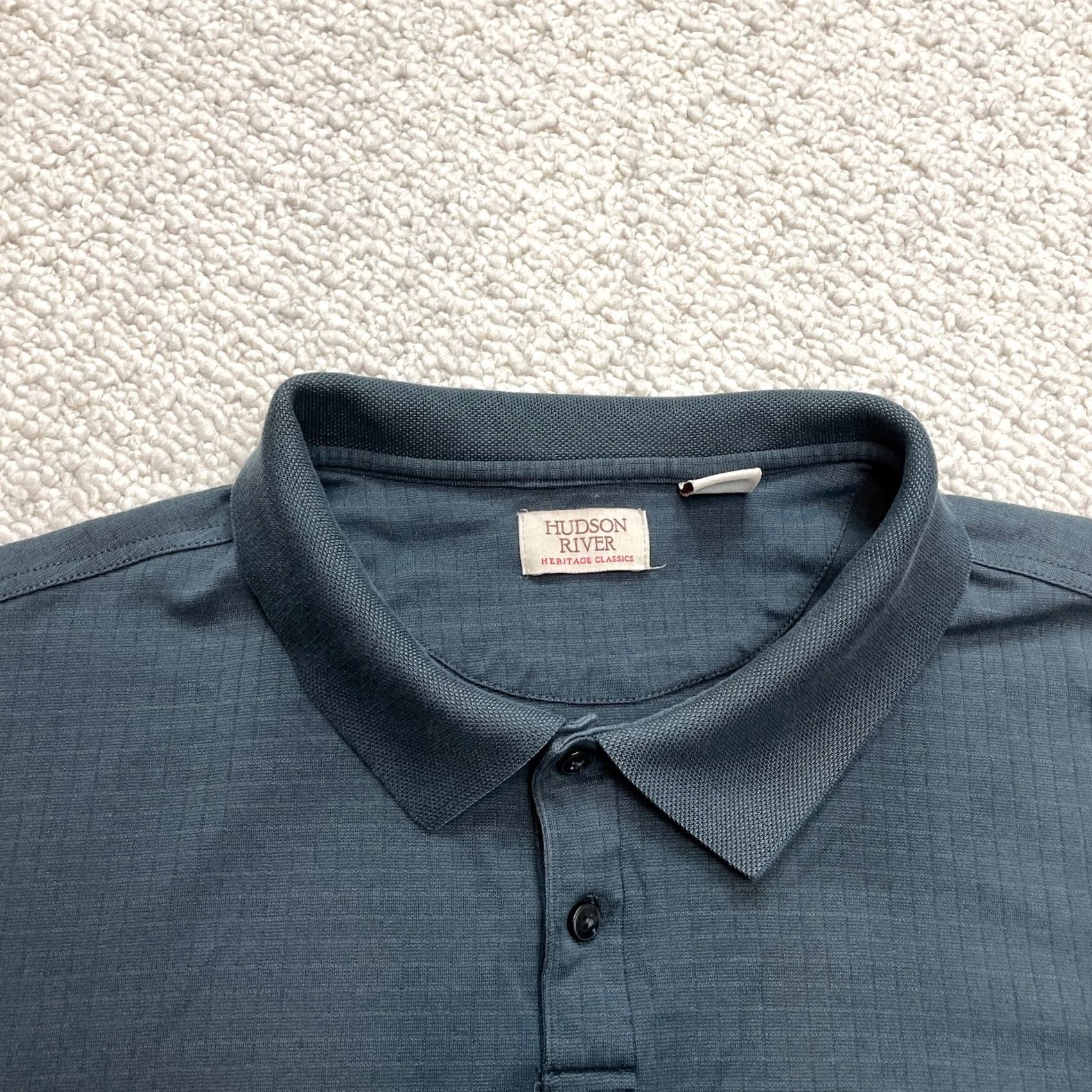 Hudson Hudson River Polo Shirt Mens 2XL Gray Solid Short Sleeve Polo Top Golf Rugby Heritage Classics Vintage: No Size US XXL / EU 58 / 5 - 3 Thumbnail