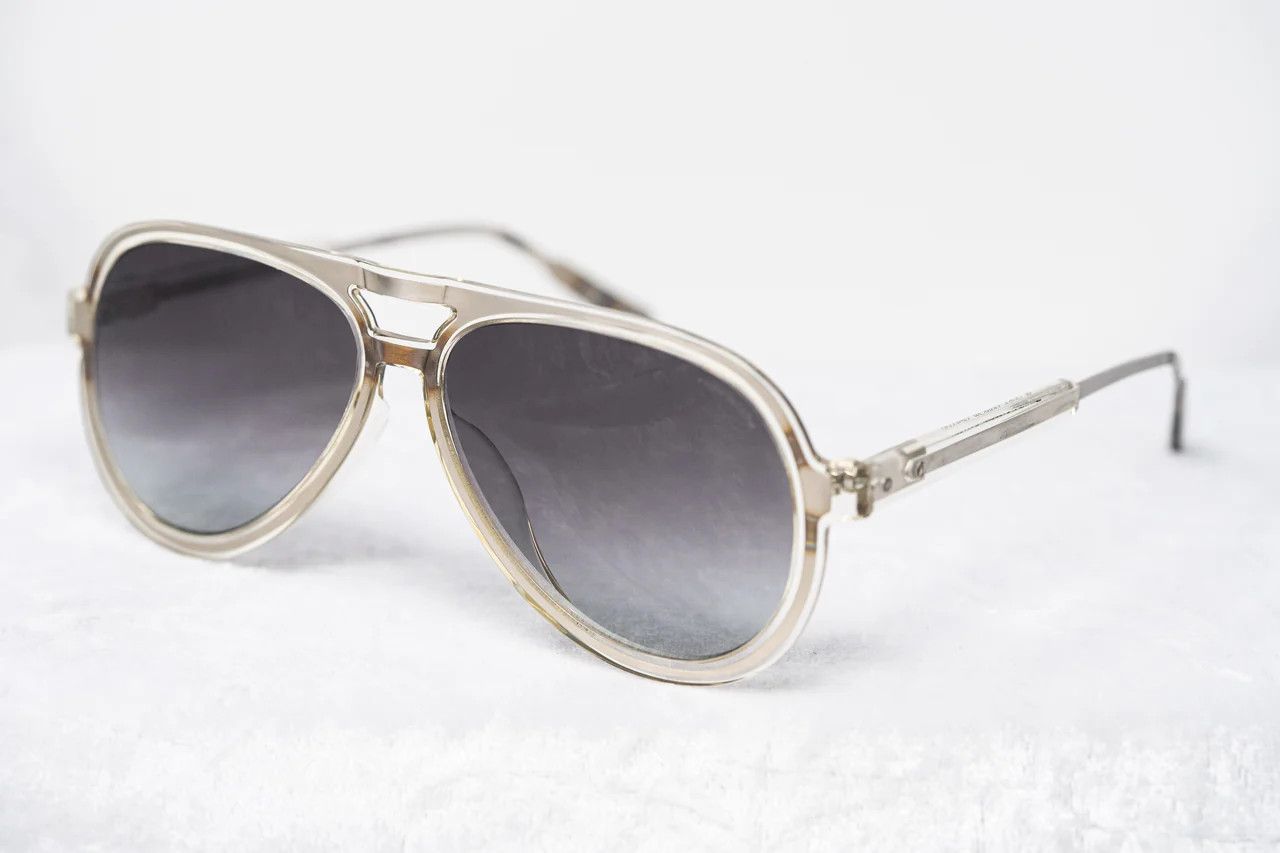 Dior Kris Van Assche Aviator Sunglasses Clear Dark Grey Size ONE SIZE - 4 Thumbnail