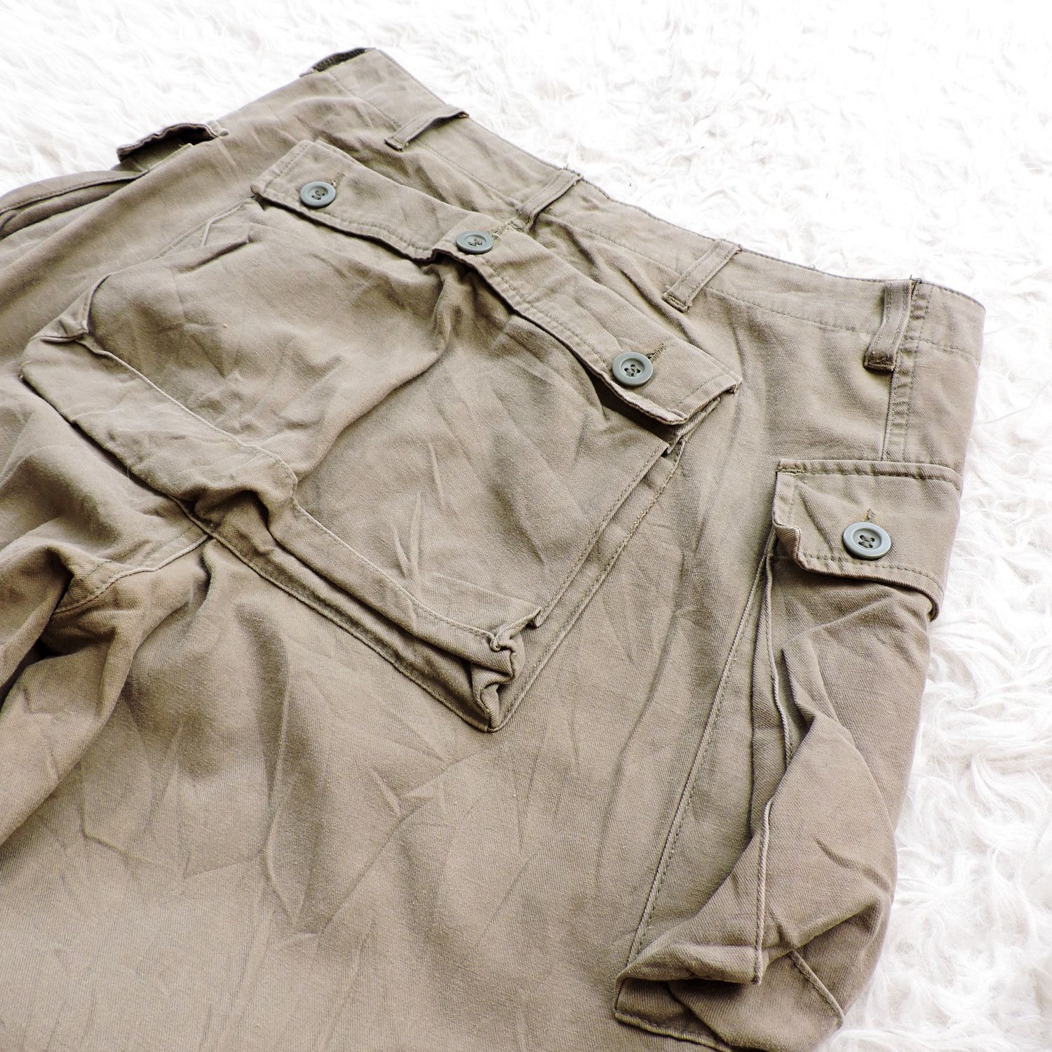 Japanese Brand 60'S TROUSERS COTTON TWILL MONKEY PANTS BY U.S.C., LTD Size US 31 - 9 Thumbnail