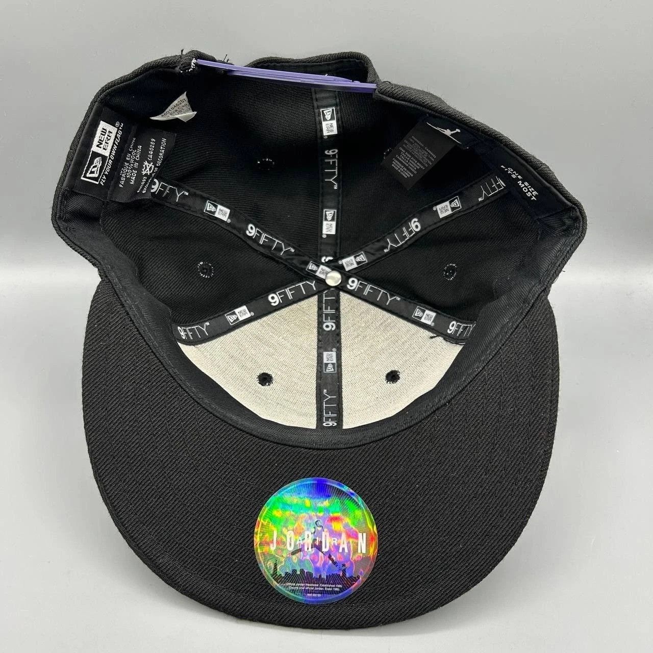 Jordan Brand Air Jordan Hat Men Black Purple Embroidered Snap Back Wool Size ONE SIZE - 2 Thumbnail