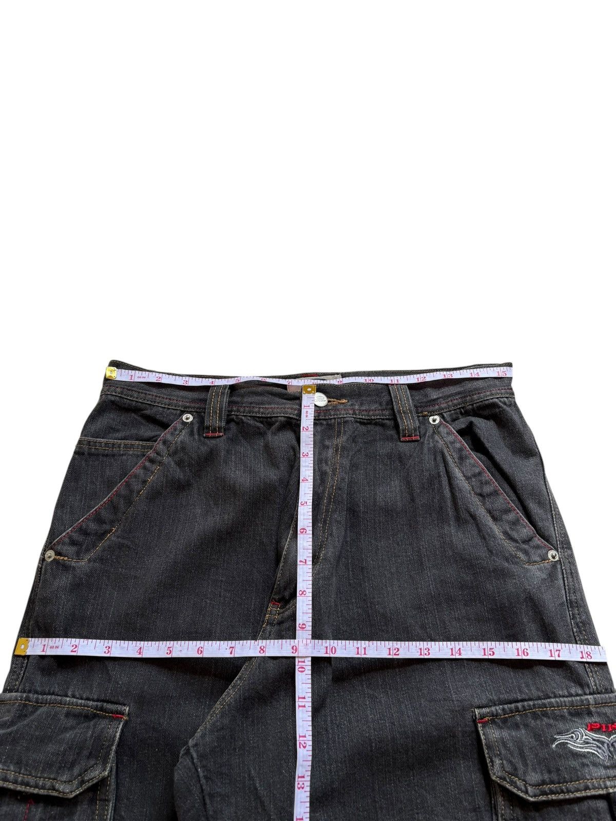Japanese Brand Vintage Piko Distressed Baggy Cargo Jeans Size US 31 - 13 Thumbnail