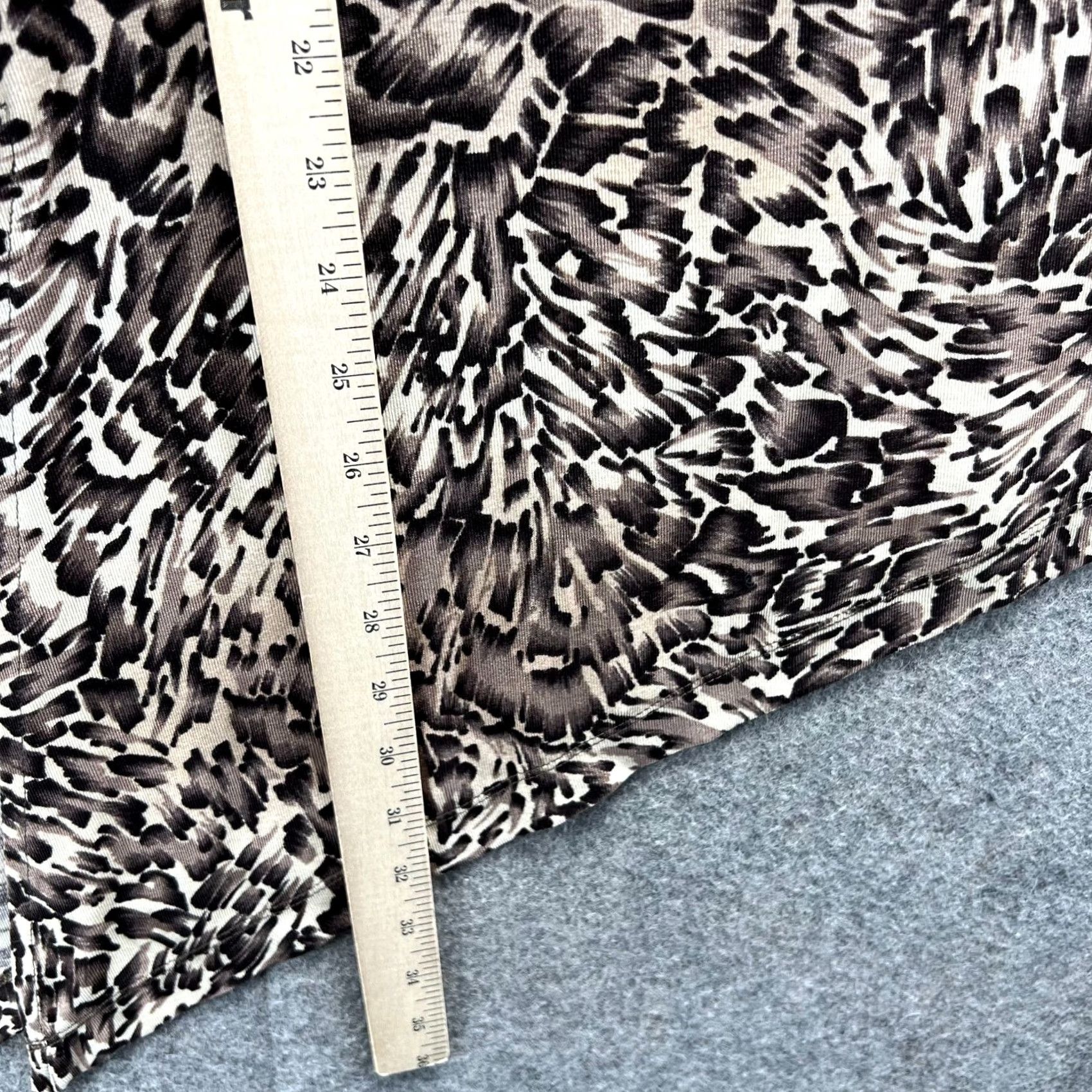 Vintage Chico's Dress Shirt Womens 0 Beige Animal Print Knit A Line Shirt Dress Long Sleeve Round Neck Pullover Casual Party Travel Size XS / US 0-2 / IT 36-38 - 4 Thumbnail