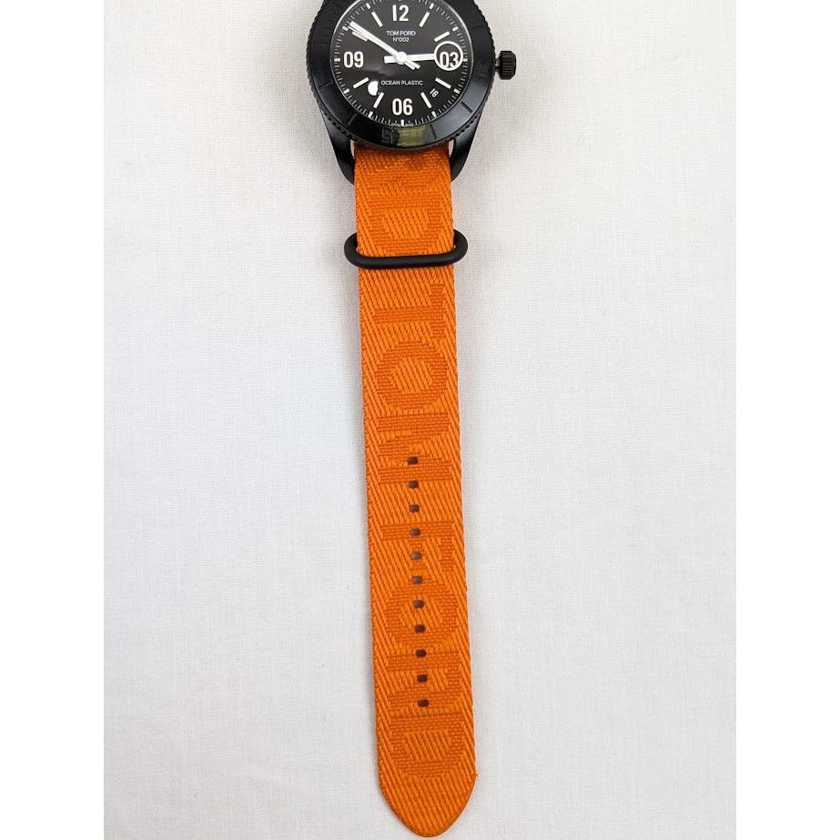 Tom Ford o1rshd1 Size: OS / Plastic Large Case Sports Watch in Orange Size ONE SIZE - 12 Thumbnail