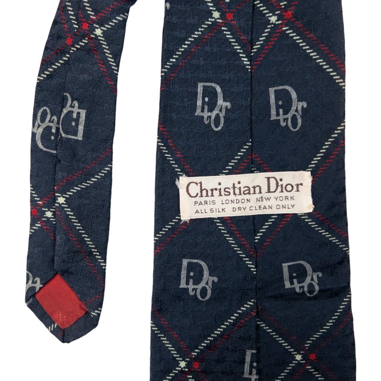 Dior Vintage Dior Monogram Silk Tie Size ONE SIZE - 4 Thumbnail