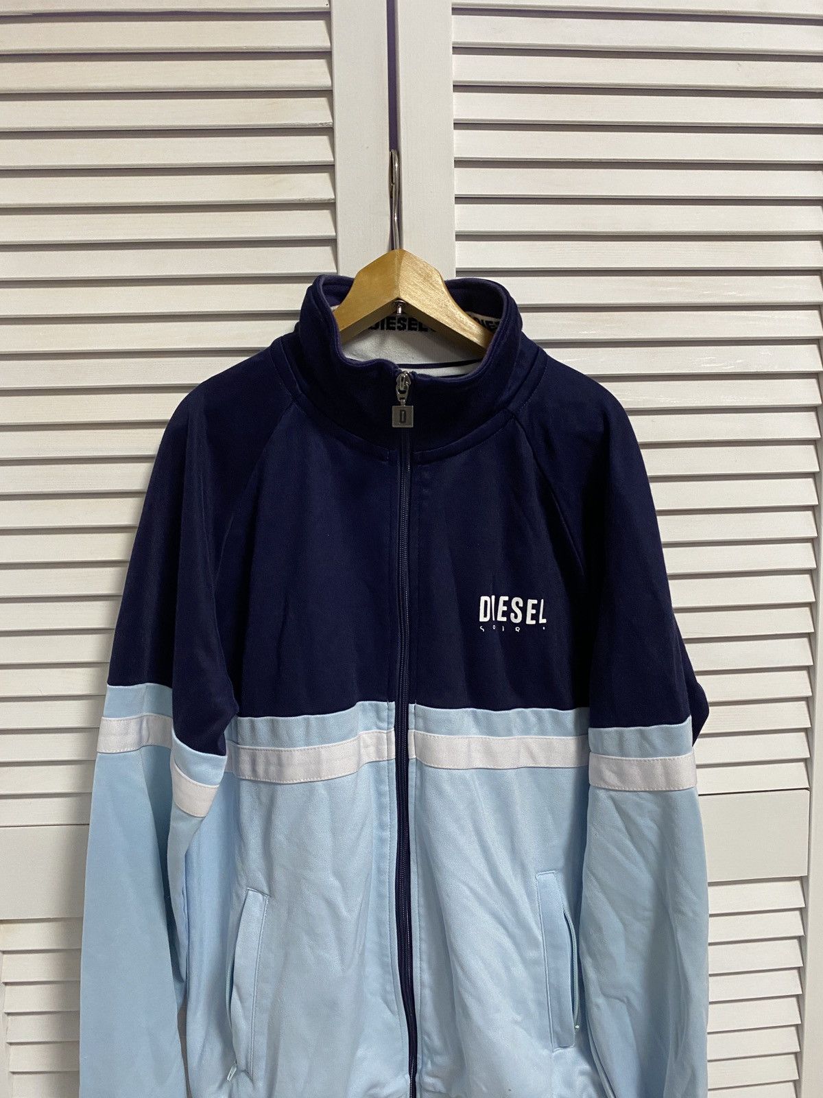 Diesel × Vintage 🩵 Vintage Zip Up Diesel Track Light Jacket Size US M / EU 48-50 / 2 - 2 Thumbnail