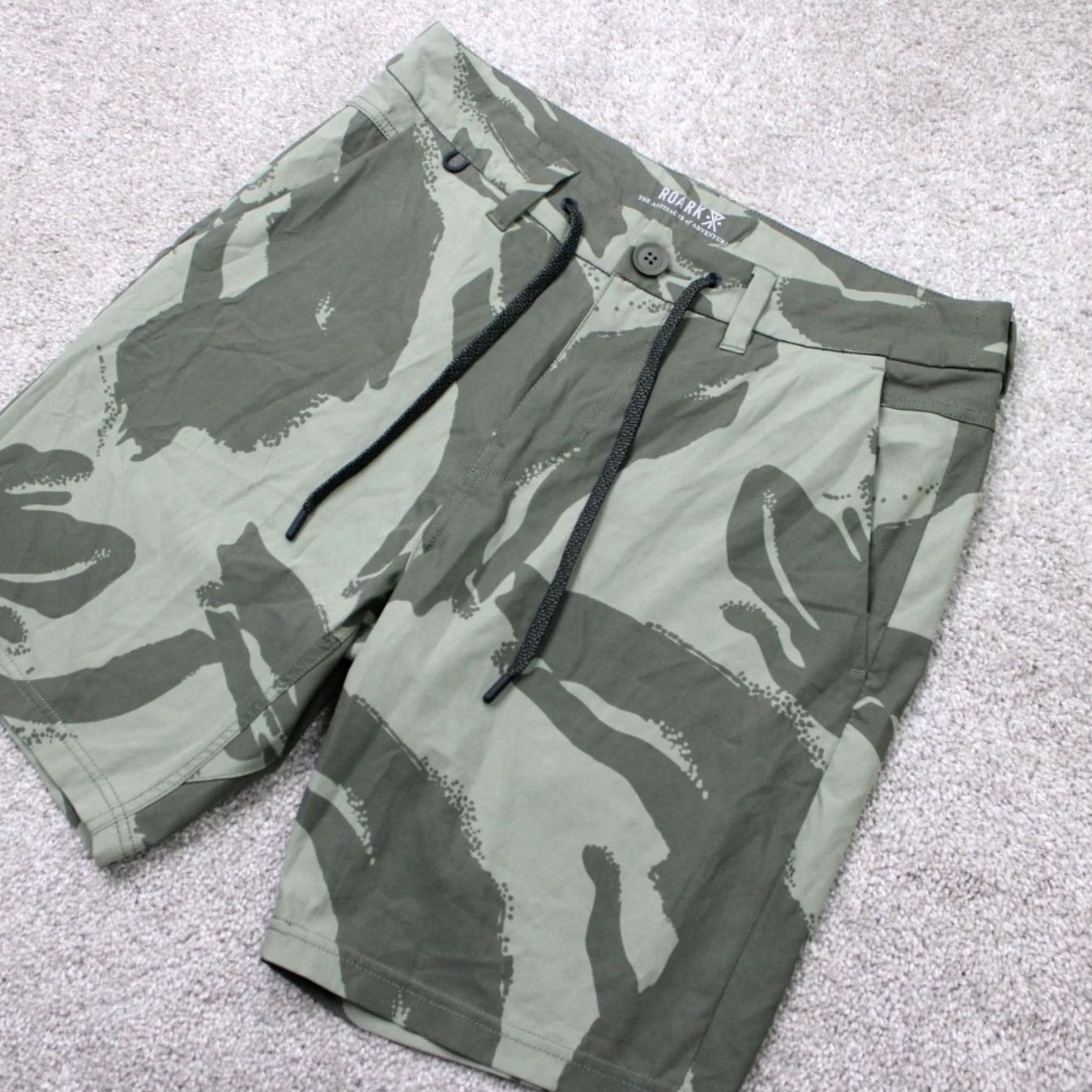Roark Roark Men 30 Green Camo Explorer 2.0 Shorts Drawstring Pockets Stretch Chino Utility Size US 30 / EU 46 - 2 Thumbnail