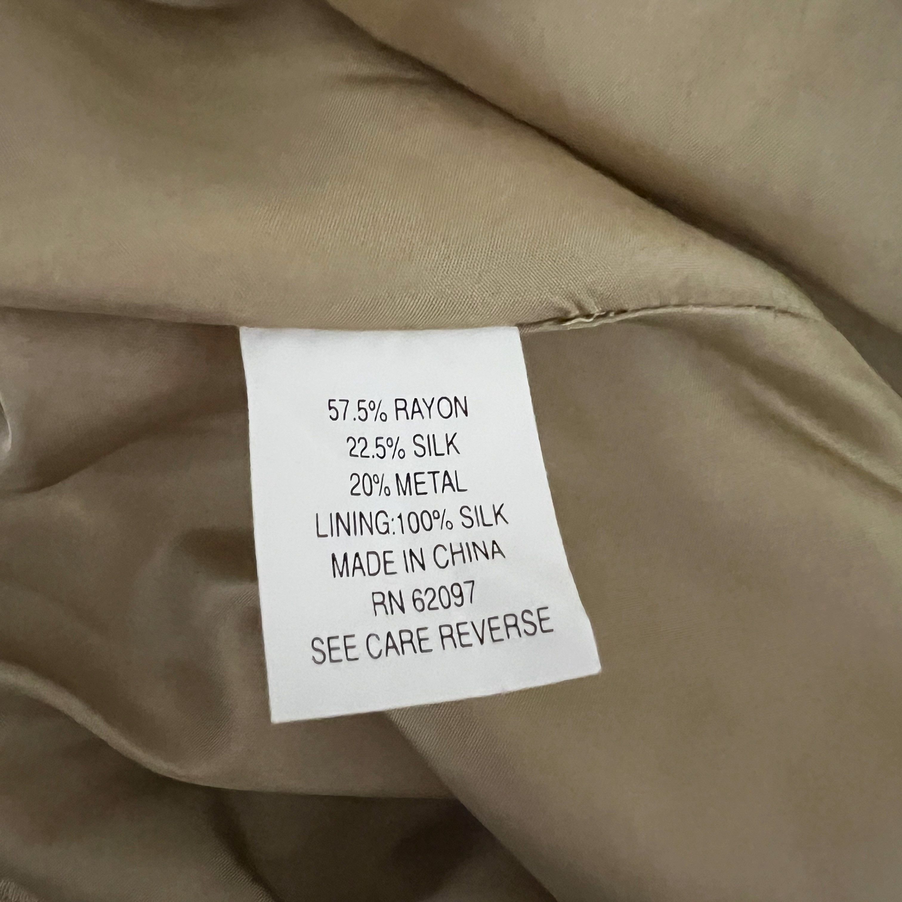 Vivienne Tam Vivienne Tam Silk Blend Gold Metallic Print Pattern Size M / US 6-8 / IT 42-44 - 3 Thumbnail