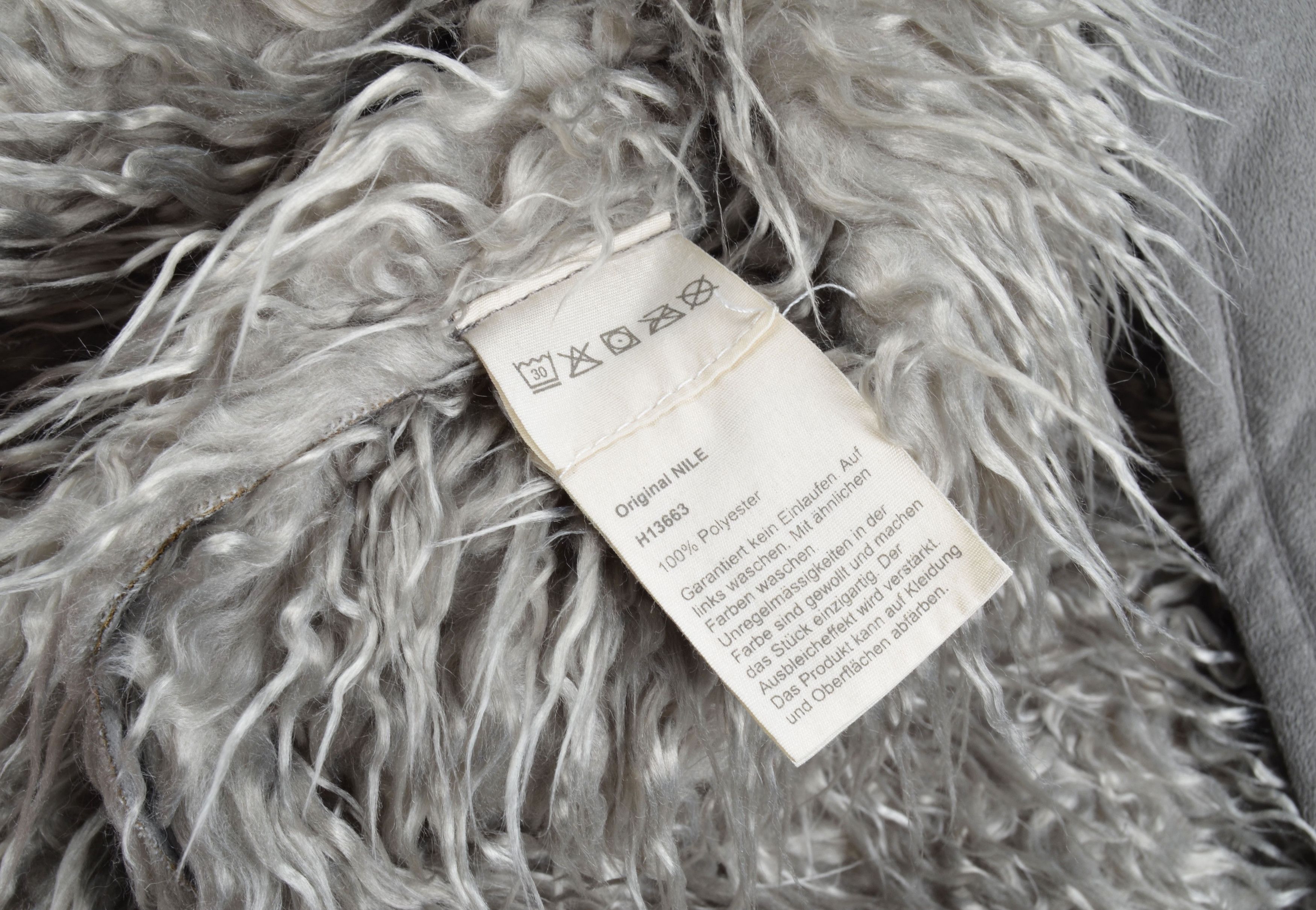 Vintage Vintage Nile Atelier Y2K Gray Faux Fur Boho Afghan Coat Size XL / US 12-14 / IT 48-50 - 7 Thumbnail