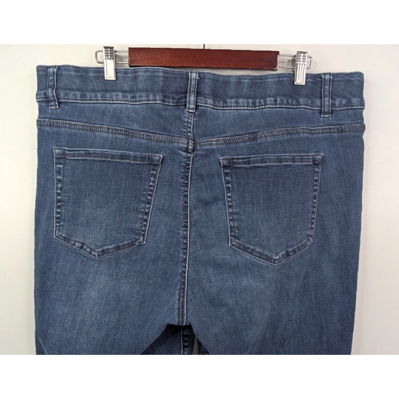 Vintage VINTAGE Lane Bryant Blue Jeans High Rise Straight Tighten Tummy Fit Sz 20 Womens Denim Cotton Polyester Spandex Rayon Stretchy Size 42" / US 20 - 4 Thumbnail