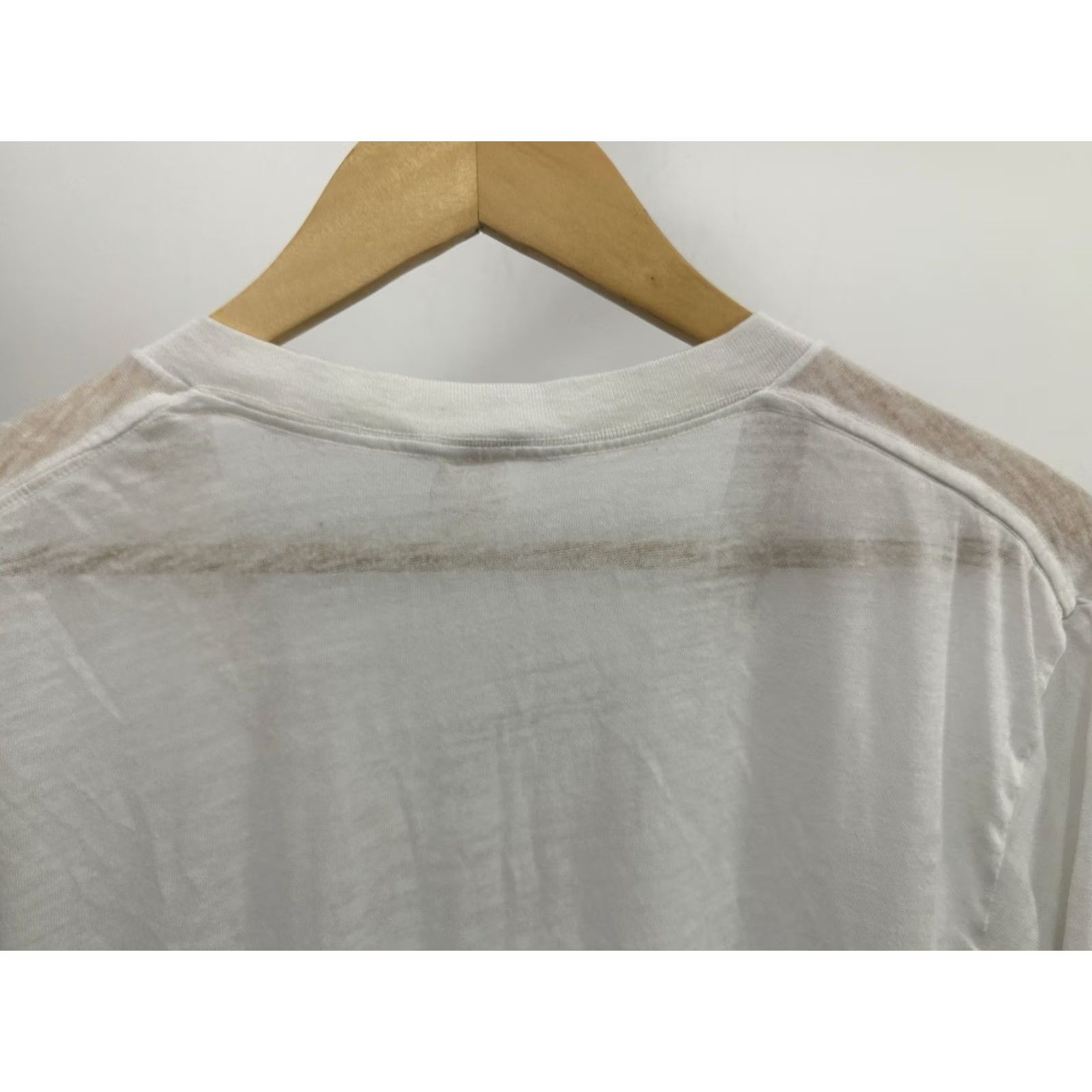 Gustin VTG 80s Austin T-Shirt Worn Paper Thin Burnout V-Neck 42 White Mens Size US XL / EU 56 / 4 - 5 Thumbnail