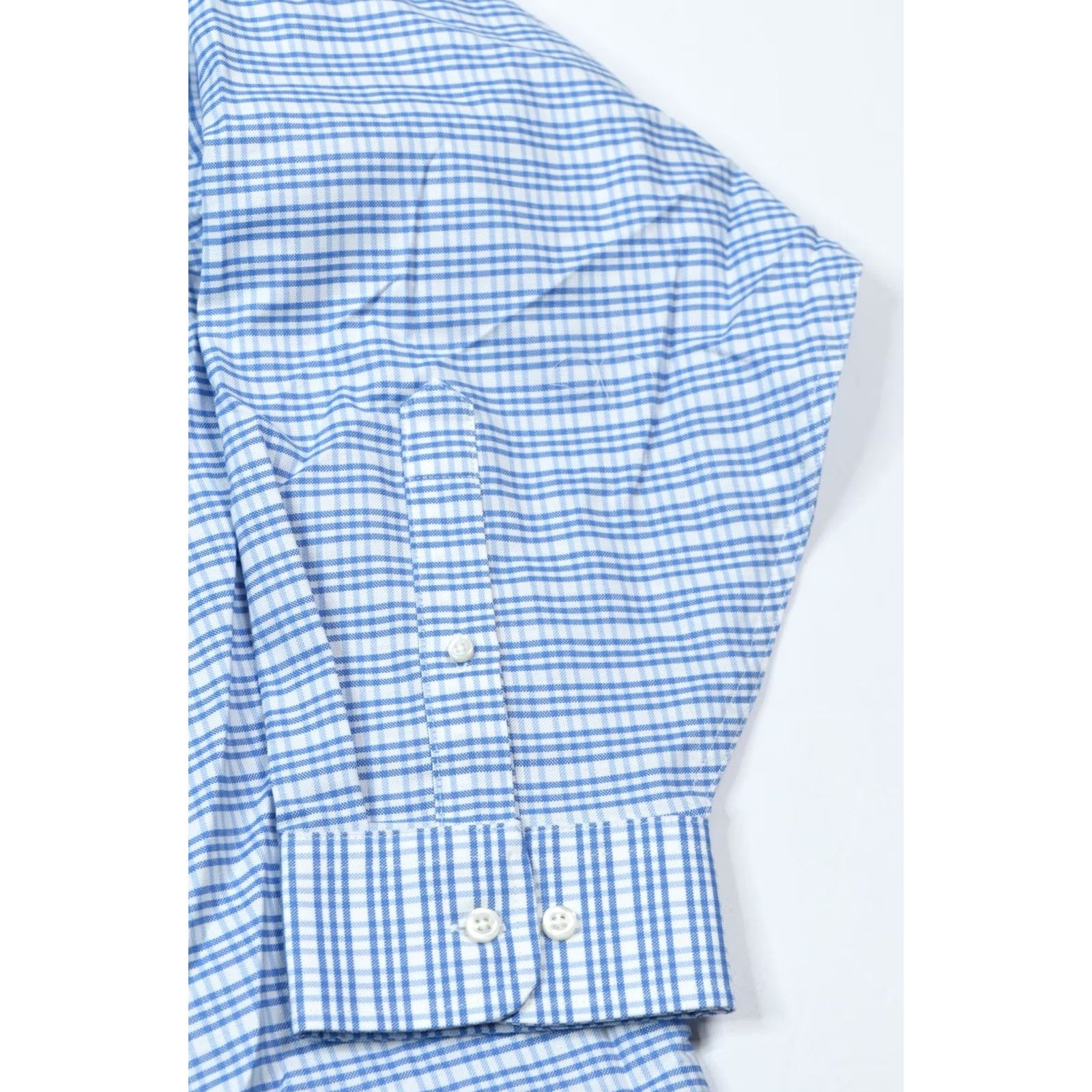 Stafford STAFFORD Travel Stretch Oxford Shirt Mens Big 20 Blue Plaid Button-Down Shirt Size US XXL / EU 58 / 5 - 5 Thumbnail
