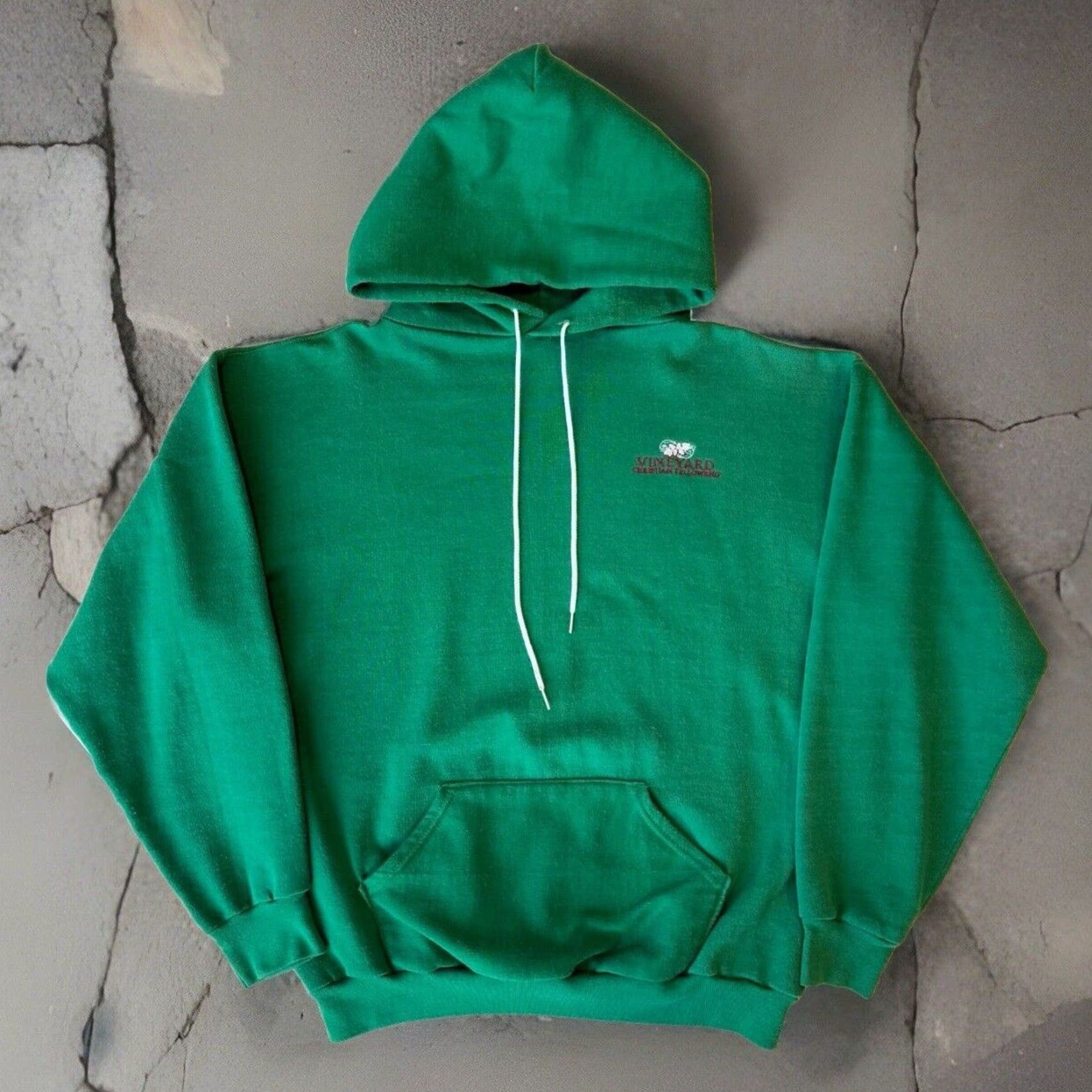 Vintage VINTAGE Russell Athletic Hoodie XL Green Pullover Crew Neck Hooded Logo USA 70s Football Basketball Mens Size US XL / EU 56 / 4 - 2 Thumbnail