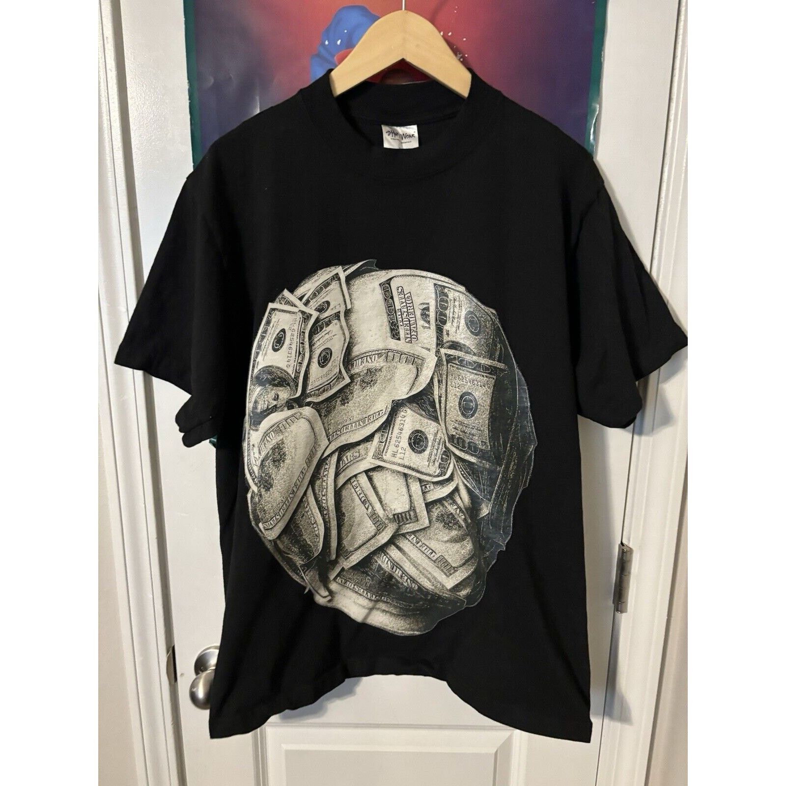 Other vintage money y2k street gangsta black T-shirt size M Size US M / EU 48-50 / 2 - 1 Thumbnail