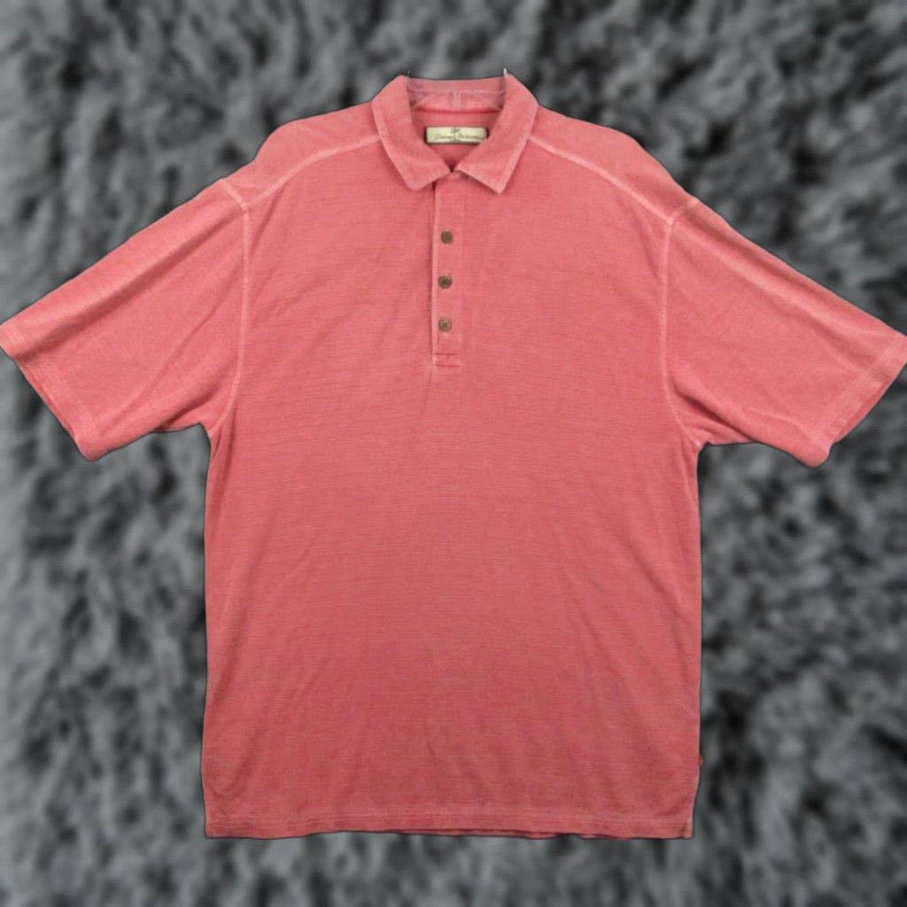 Tommy Bahama Tommy Bahama Shirt Men Medium Silk Blend Button Short Sleeve Salmon Color Size US M / EU 48-50 / 2 - 1 Thumbnail