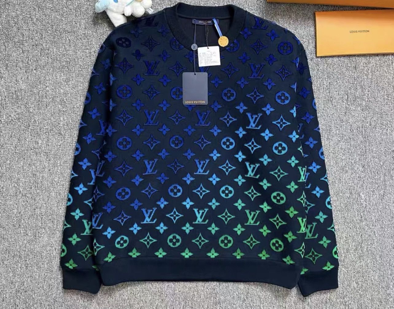 Products by Louis Vuitton: Gradient Monogram Fil Coupe Sweatshirt - Wishupon