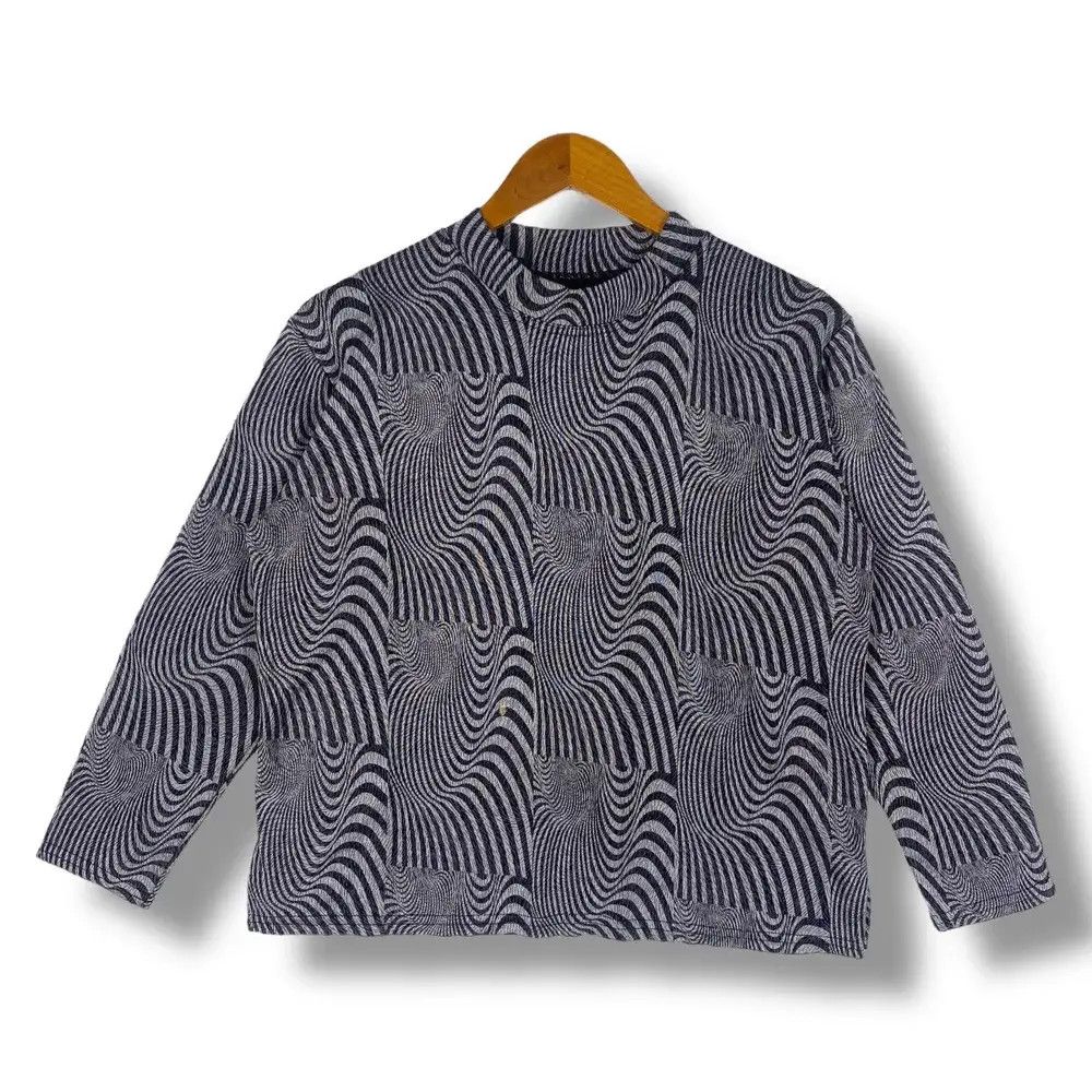 Japanese Brand Vintage 90's PSYCHEDELIC DESIGN Long Sleeve Tee Shirt Size M / US 6-8 / IT 42-44 - 1 Thumbnail