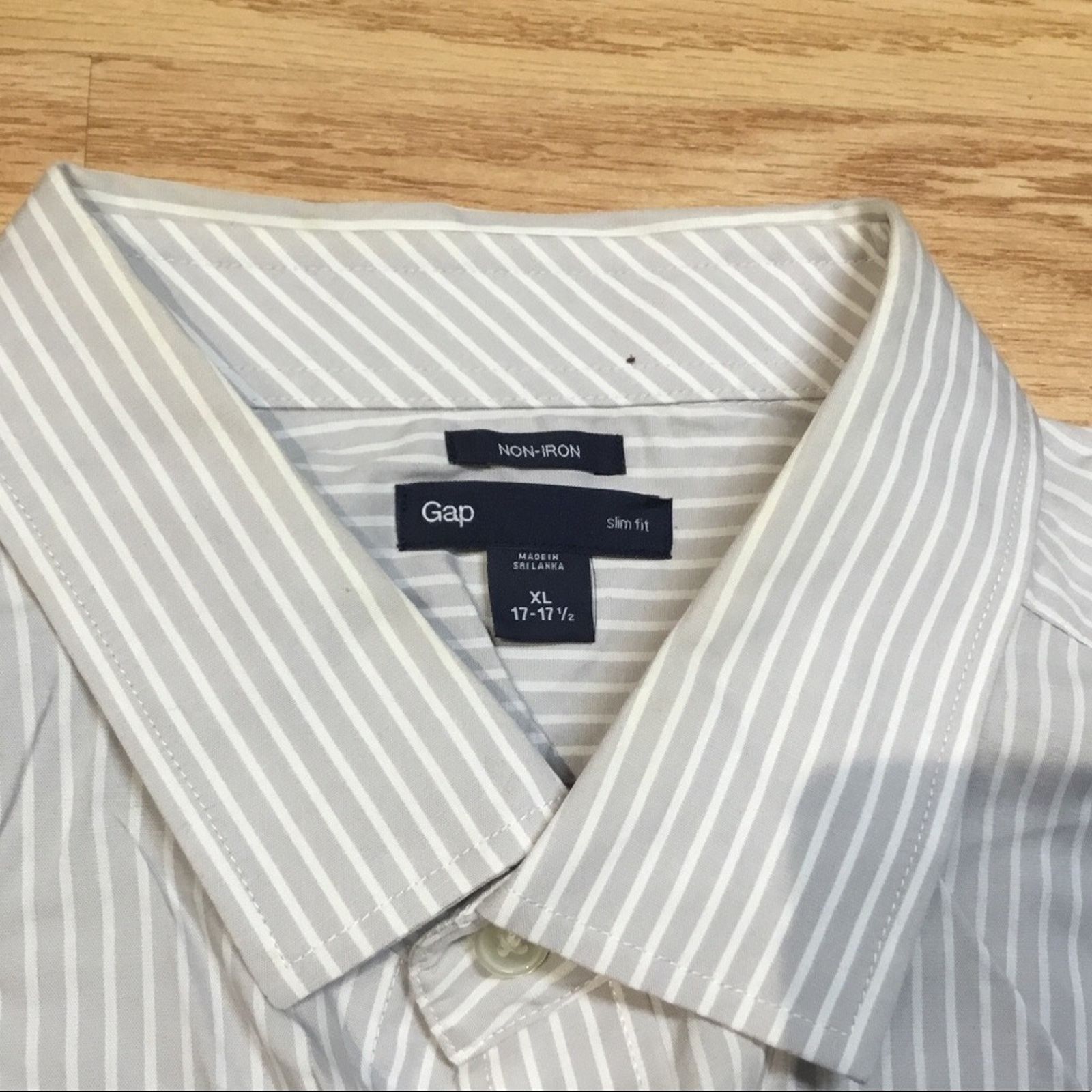 Gap Gap Non Iron Slim Fit Button Down Shirt Size US XL / EU 56 / 4 - 2 Thumbnail