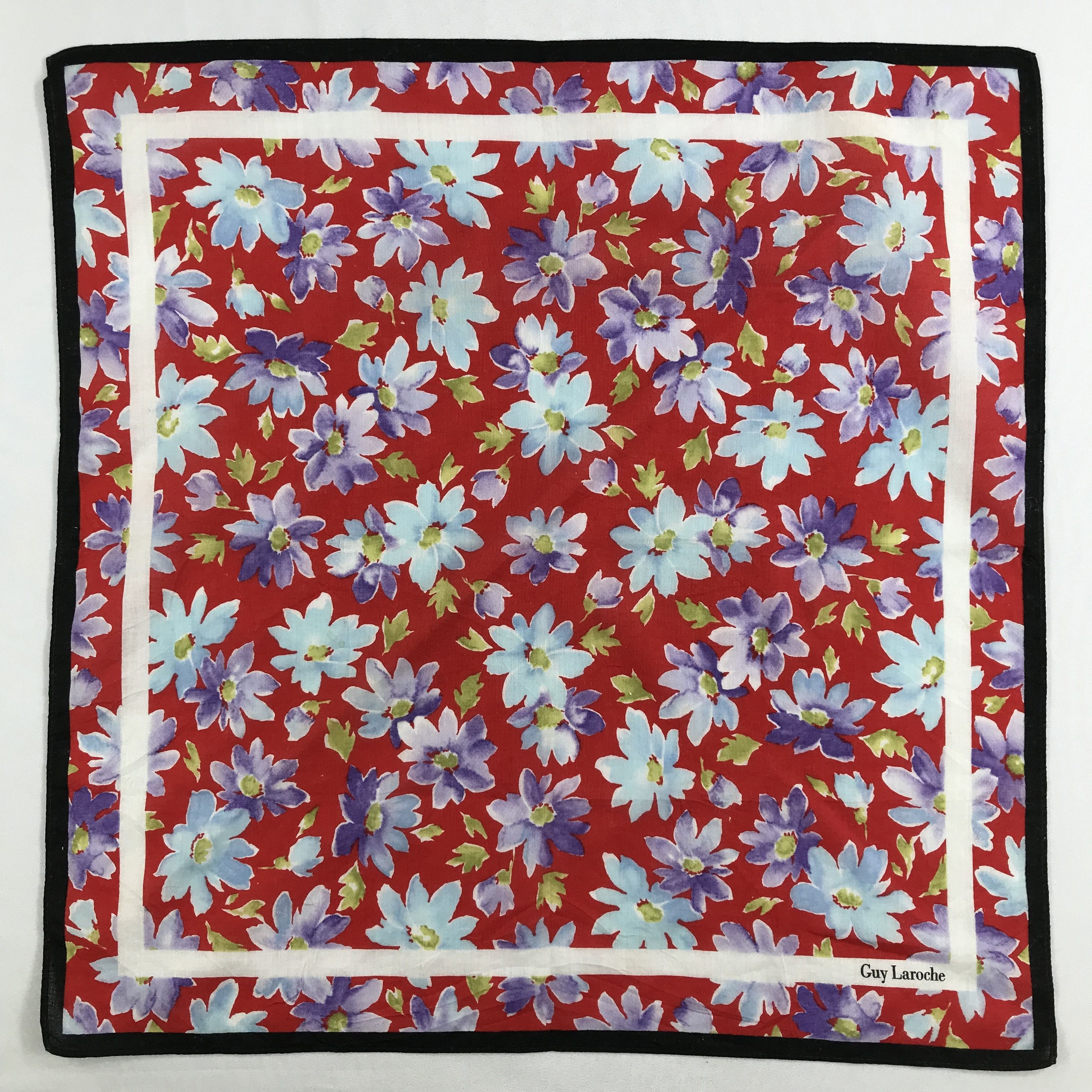 Guy Laroche × Vintage Guy Laroche Bandana / Handkerchief / Neckerchief - S2600 Size ONE SIZE - 1 Thumbnail