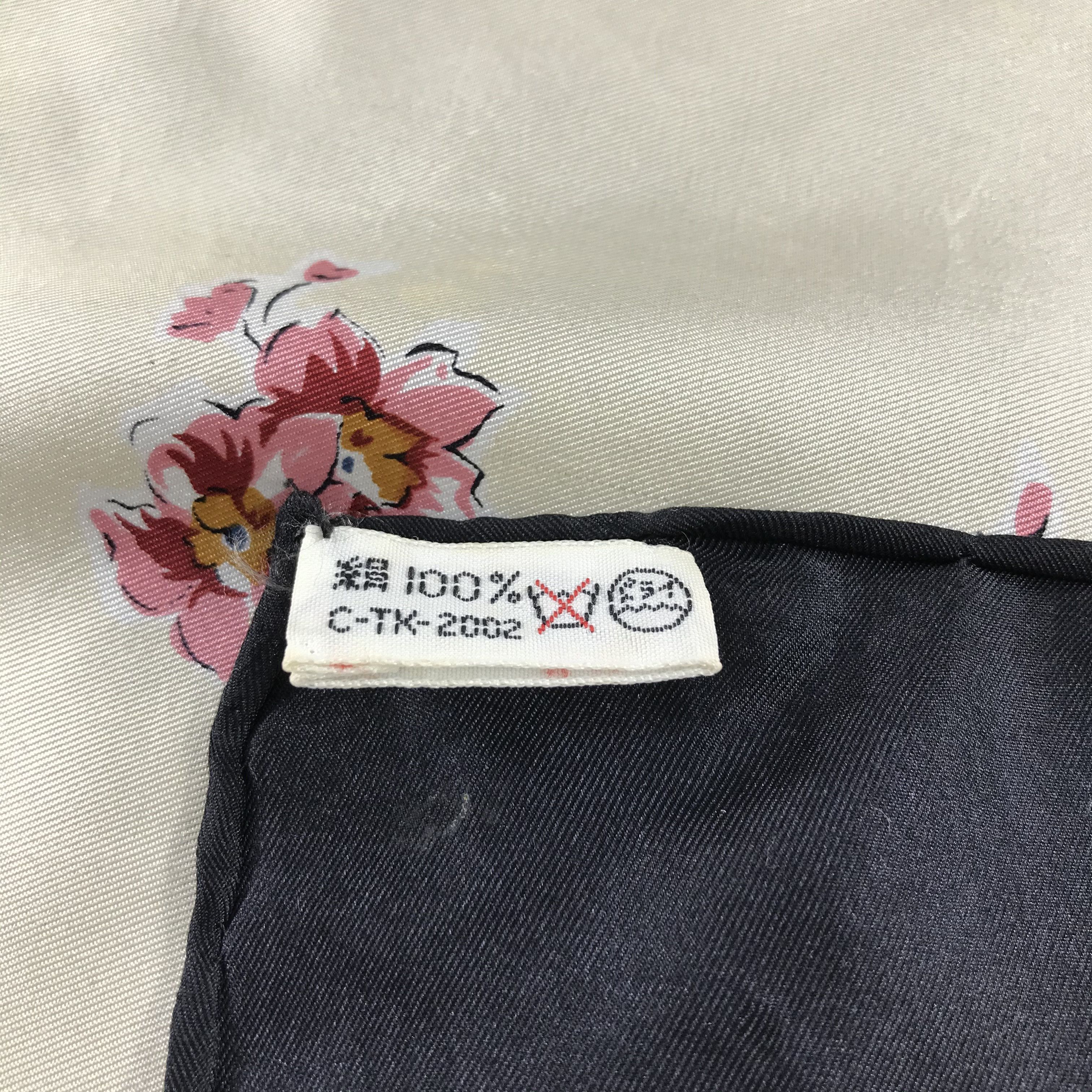 Vintage Vintage Luxury Floral Silk Scarf M69 Size ONE SIZE - 9 Thumbnail