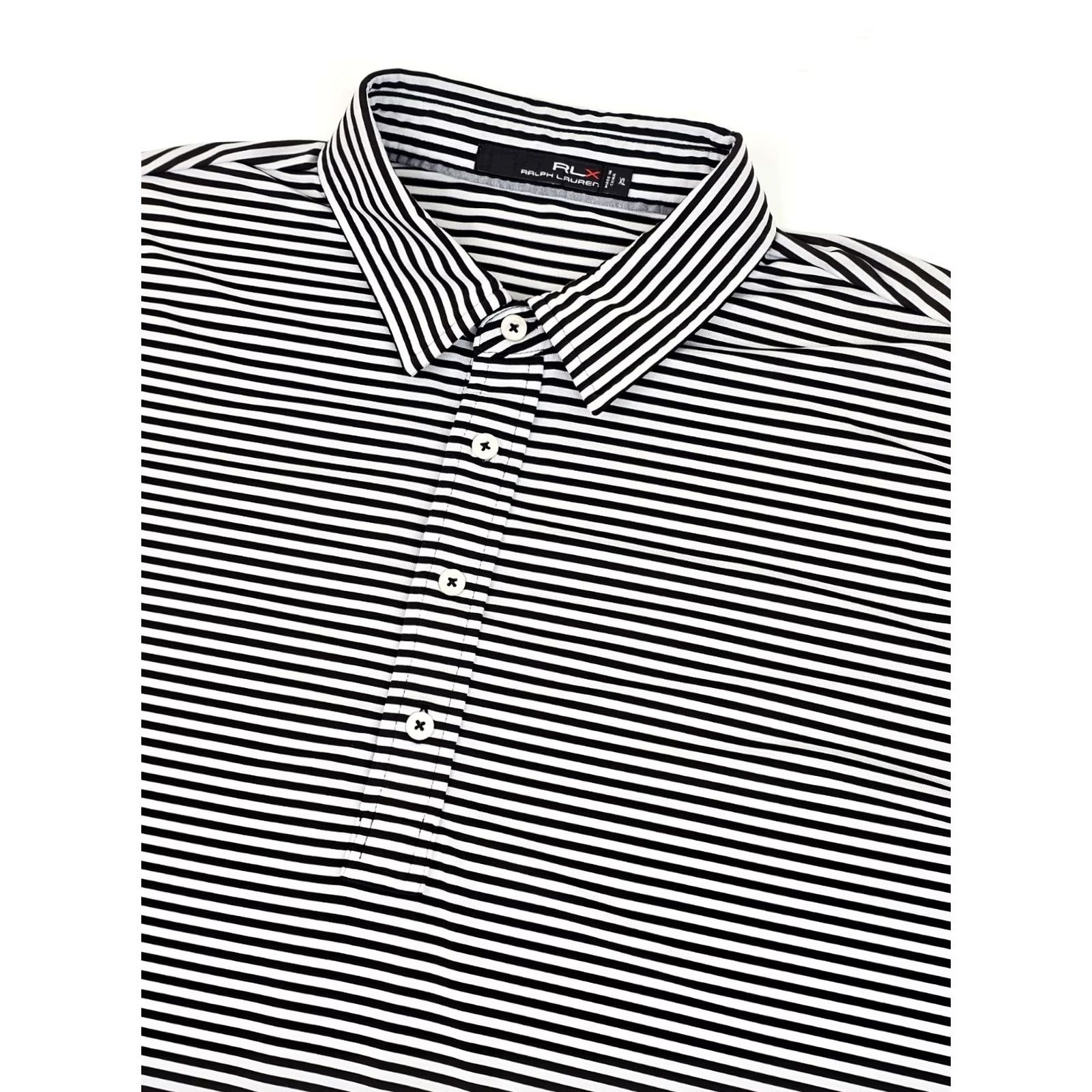 RLX Ralph Lauren RLX Ralph Lauren Polo Shirt Mens XL Black White Stripe Golf Moisture Wicking Performance Size US XL / EU 56 / 4 - 2 Thumbnail