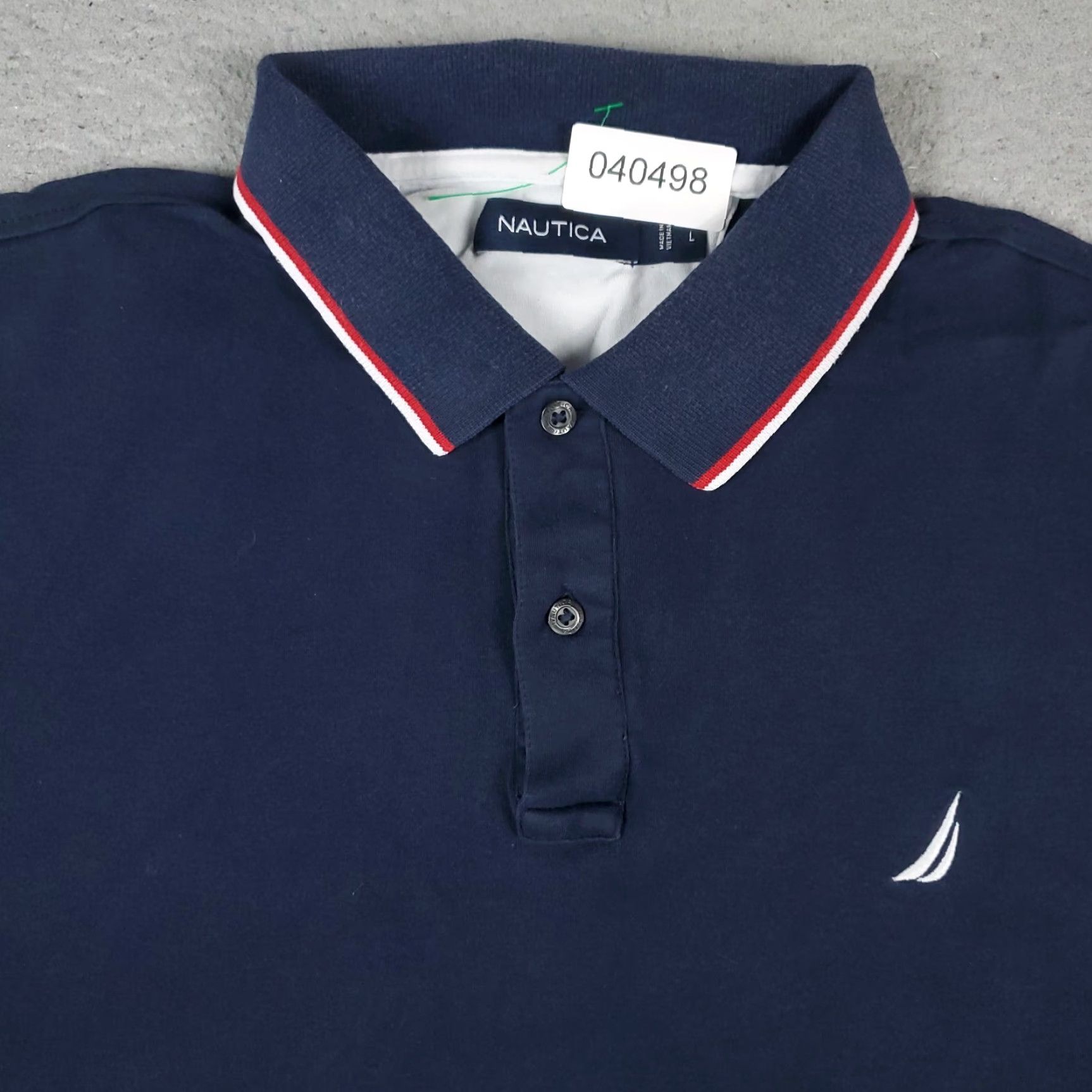 Nautica Nautica Polo Shirt Men's Large Blue Solid Short Sleeve Casual Activewear Size US L / EU 52-54 / 3 - 2 Thumbnail
