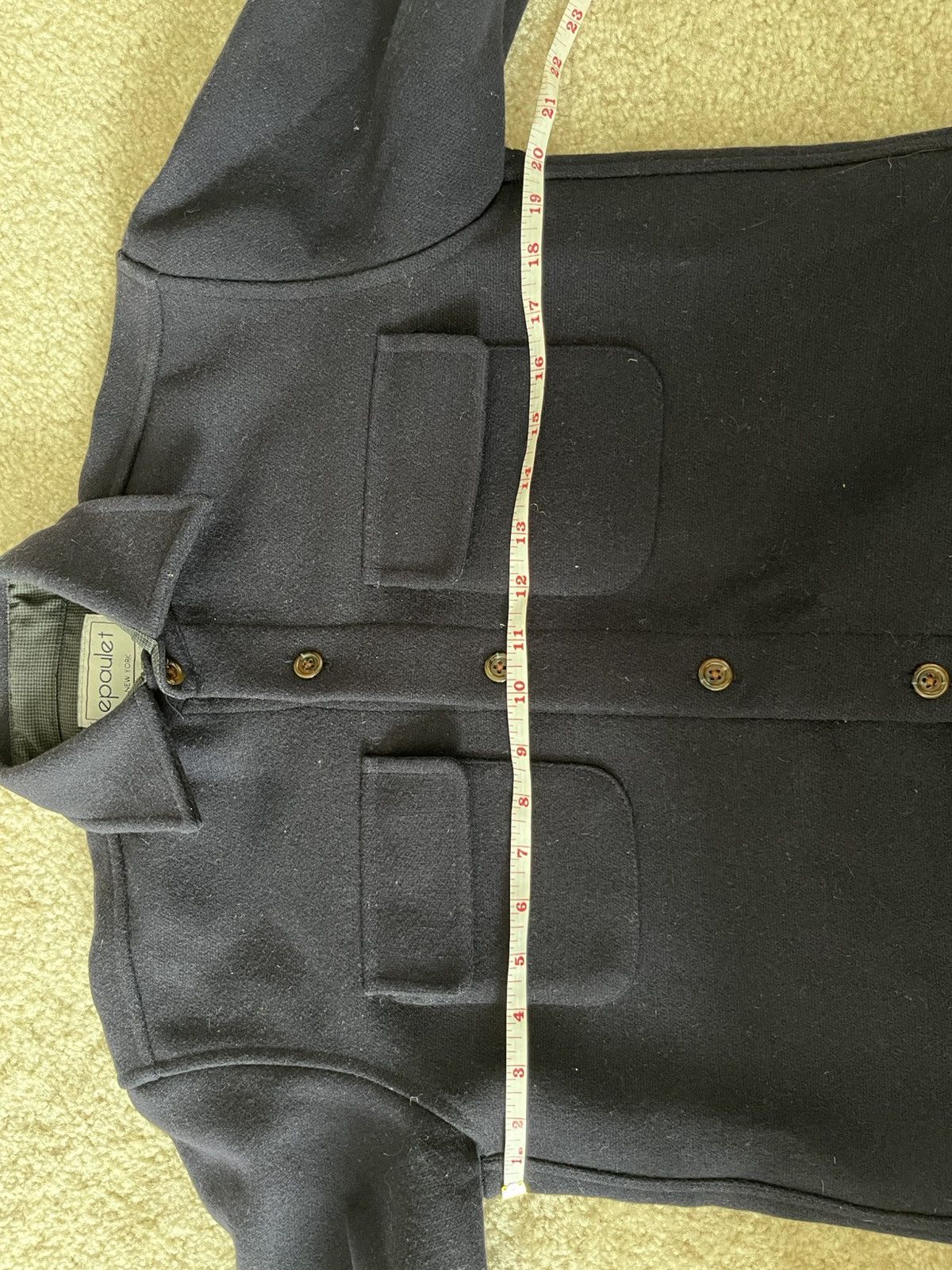 Epaulet Epaulet Navy 21oz Melton Wool Shirt Jacket Size US S / EU 44-46 / 1 - 5 Thumbnail